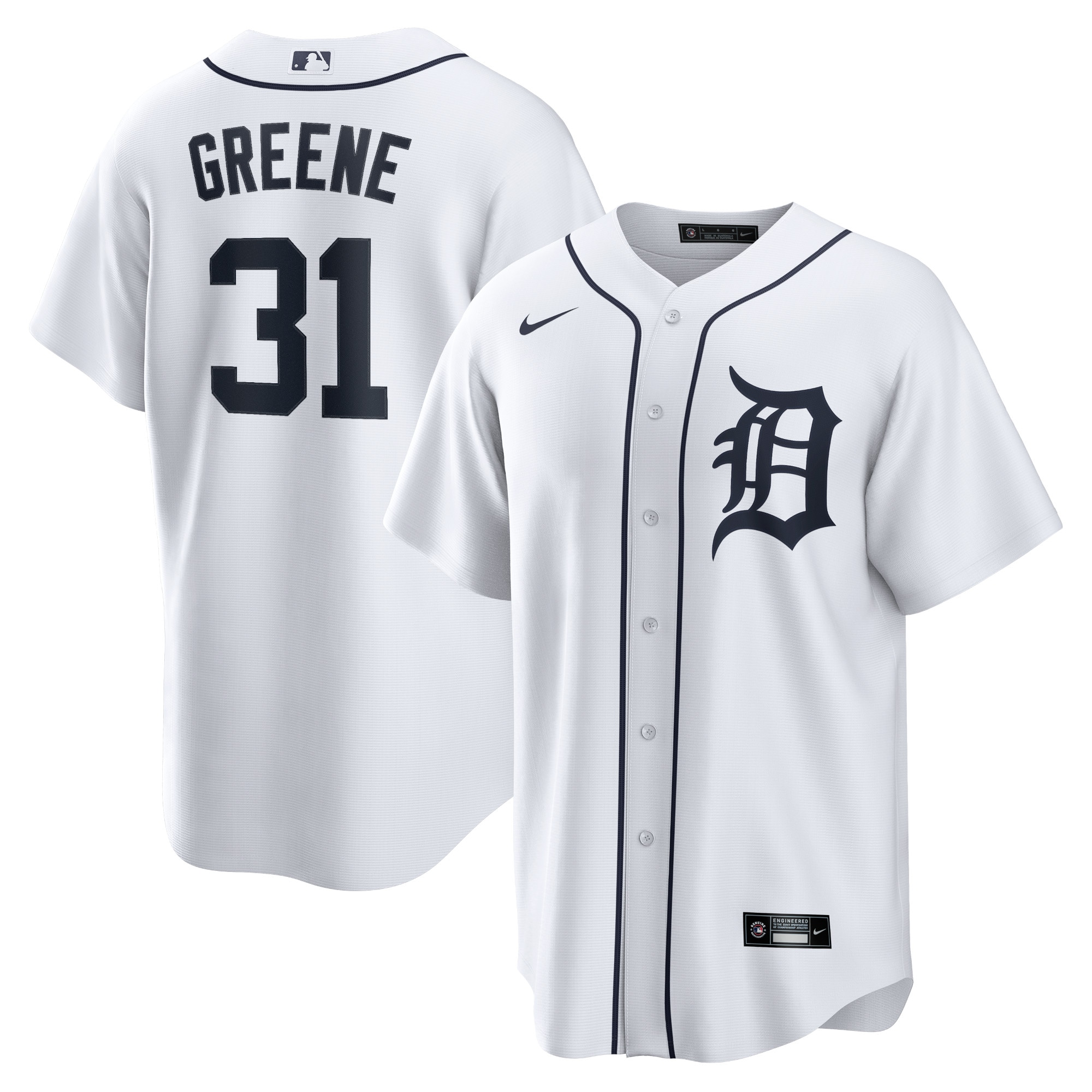 Riley Greene Detroit Tigers Replica Player Jersey White
