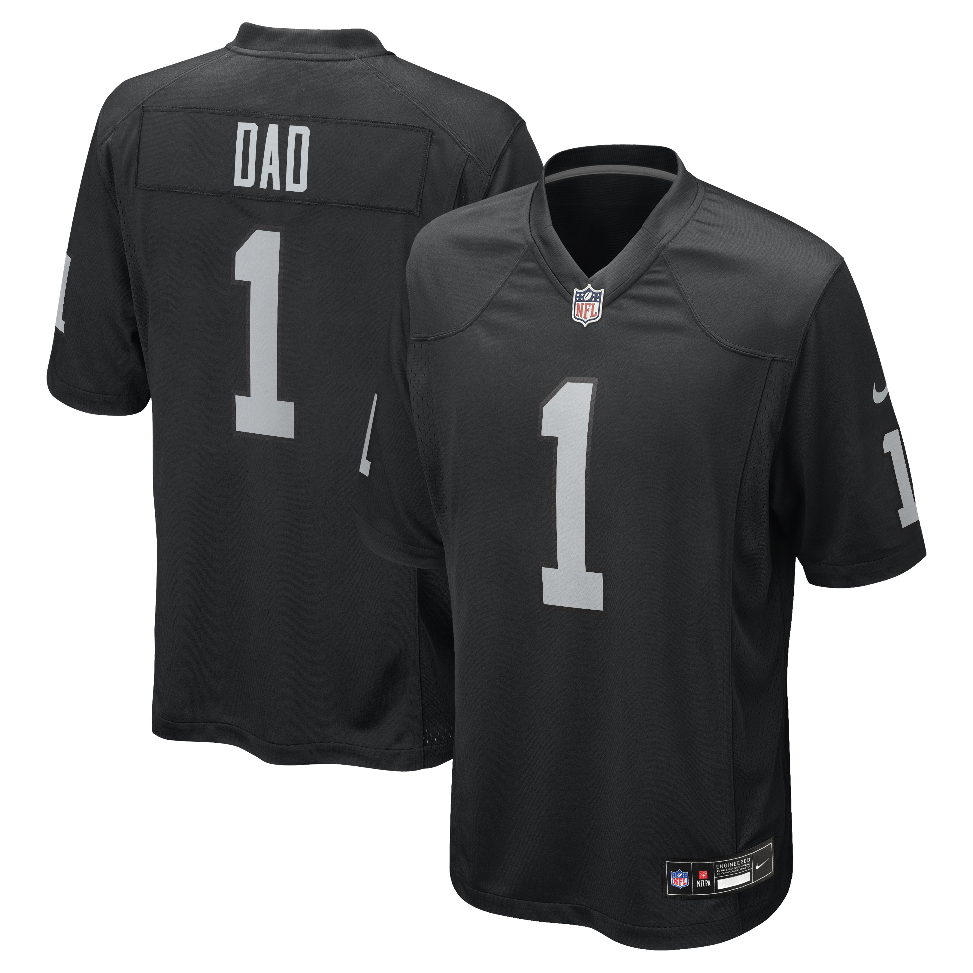Number 1 Dad Las Vegas Raiders Game Jersey Black