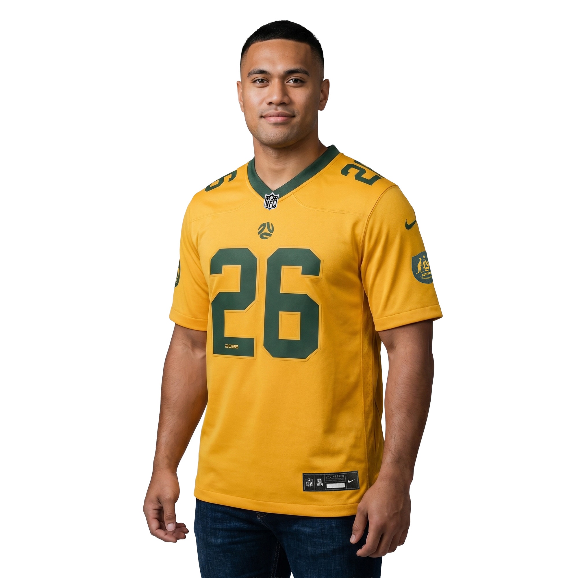 Australia National Team X Nfl Game Jersey Gold