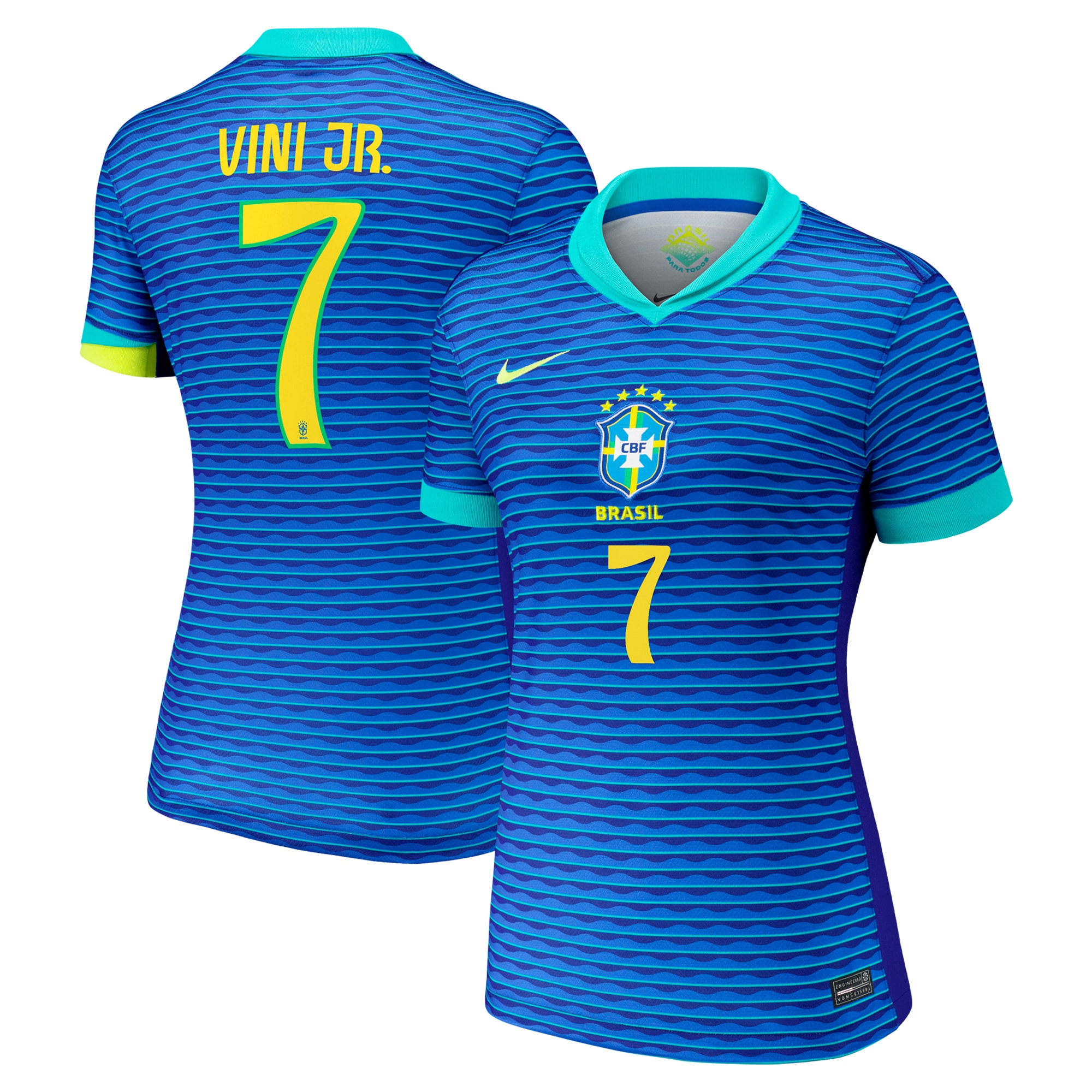 Vini Jr Brazil National Team 2024 Away Replica Jersey Blue Men