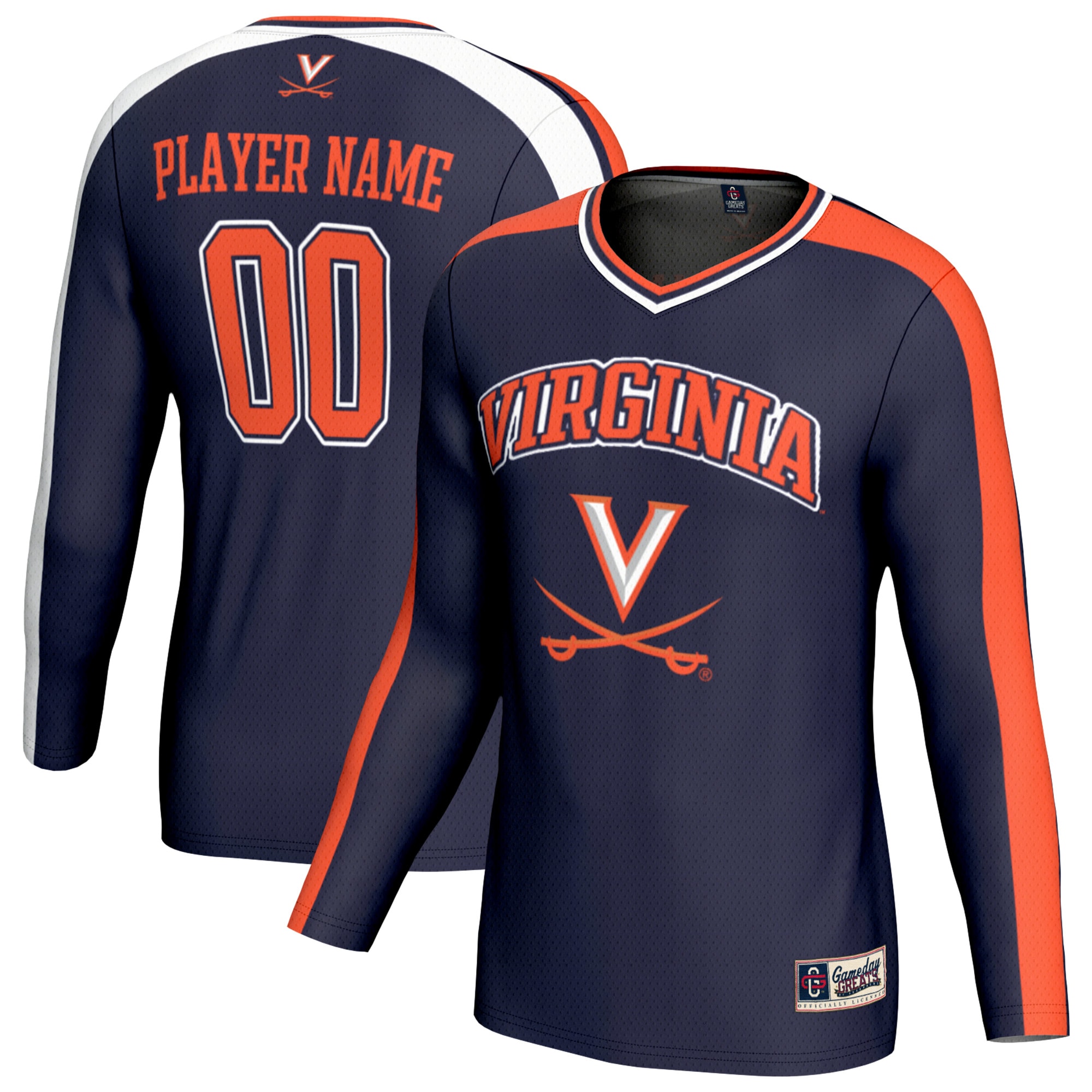 Virginia Cavaliers Gameday Greats Unisex Nil Pick A Player Lightweight Collegiate Volleyball Fashion Jersey Navy