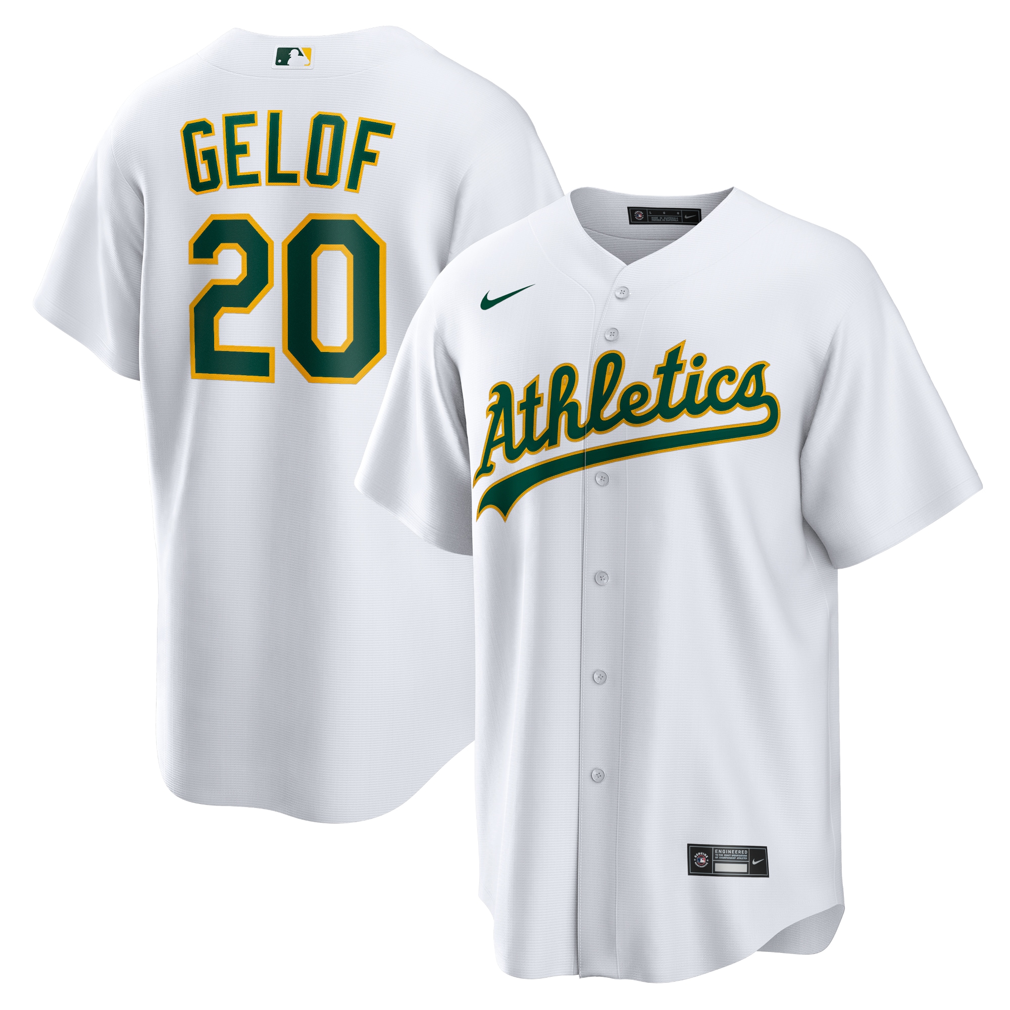 Zack Gelof Athletics Home Replica Jersey White