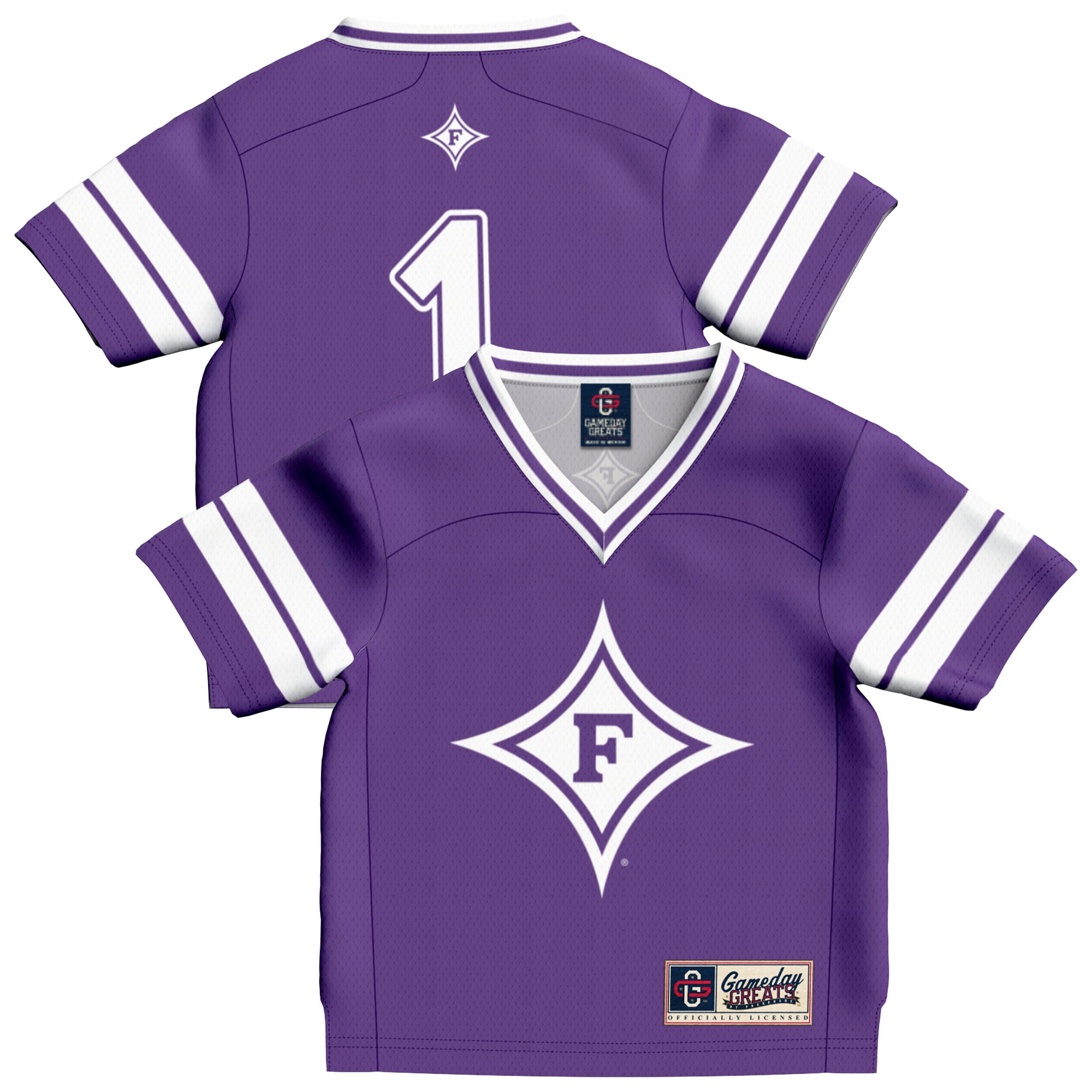 1 Furman Paladins Gameday Greats Infant Lightweight Collegiate Football Fashion Jersey Purple