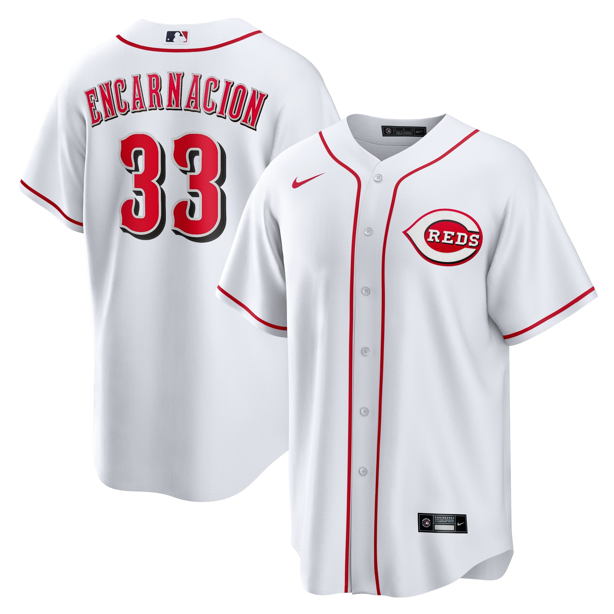 Christian Encarnacion Strand Cincinnati Reds Home Replica Jersey White