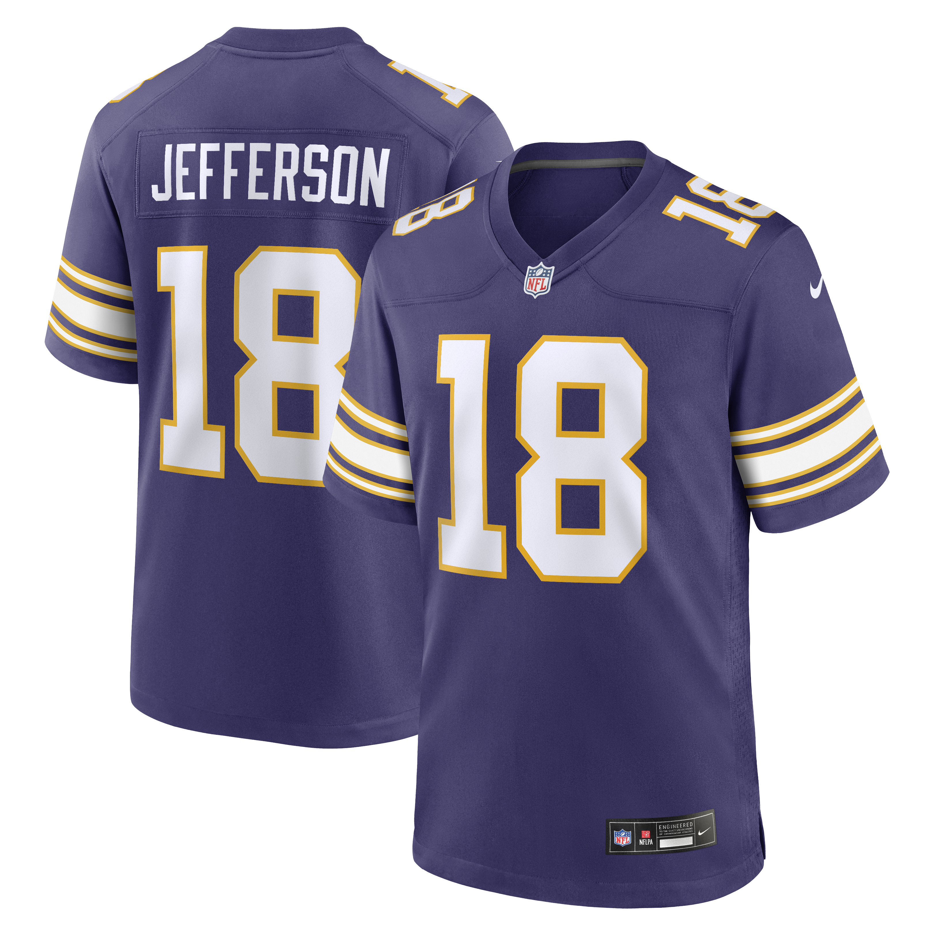 Justin Jefferson Minnesota Vikings Youth Classic Player Game Jersey Purple Youth