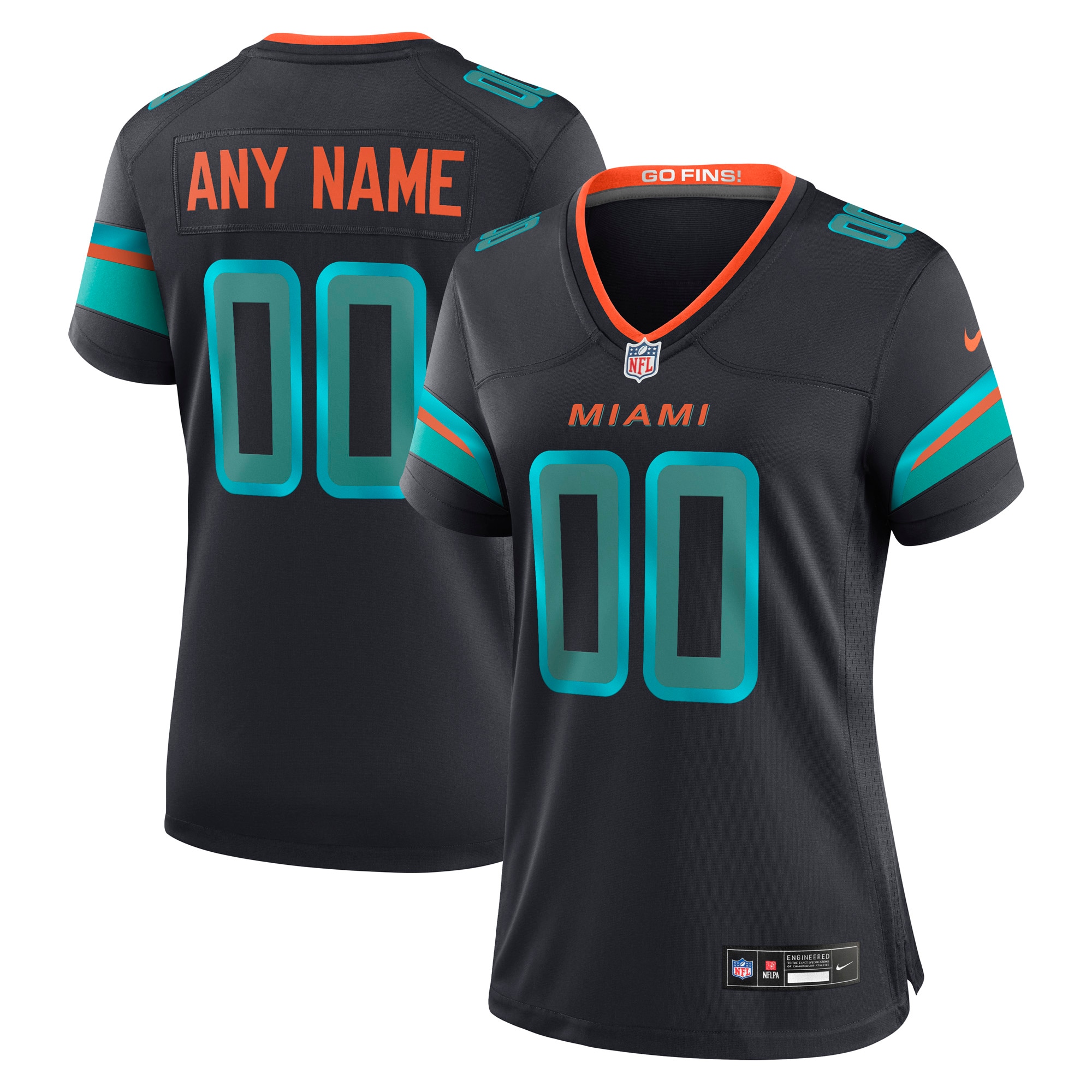 Miami Dolphins 2025 Rivalries Collection Custom Game Jersey Pitch Blue Men