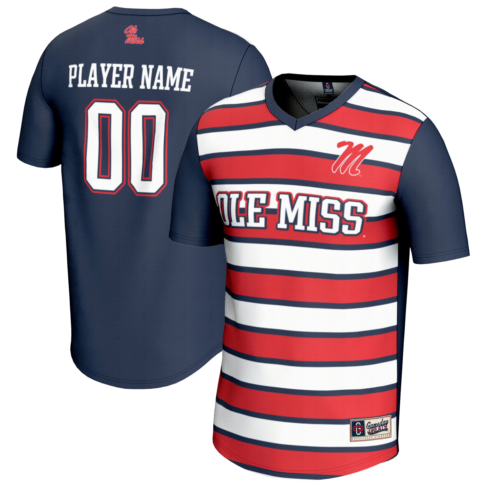 Ole Miss Rebels Gameday Greats Nil Pick A Player Collegiate Soccer Lightweight Fashion Jersey Navy Men