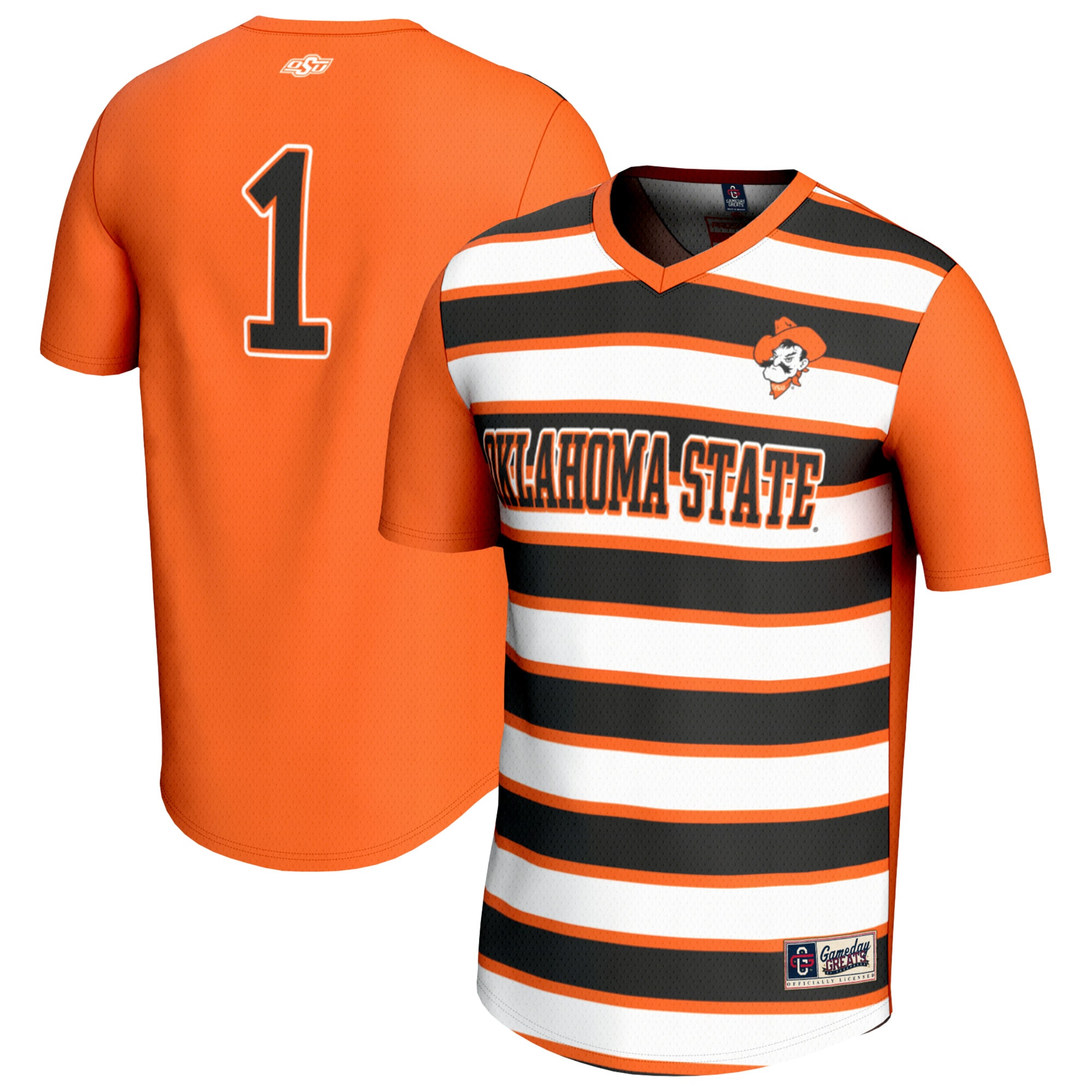 Oklahoma State Cowboys Gameday Greats Lightweight Collegiate Soccer Fashion Jersey Orange Men