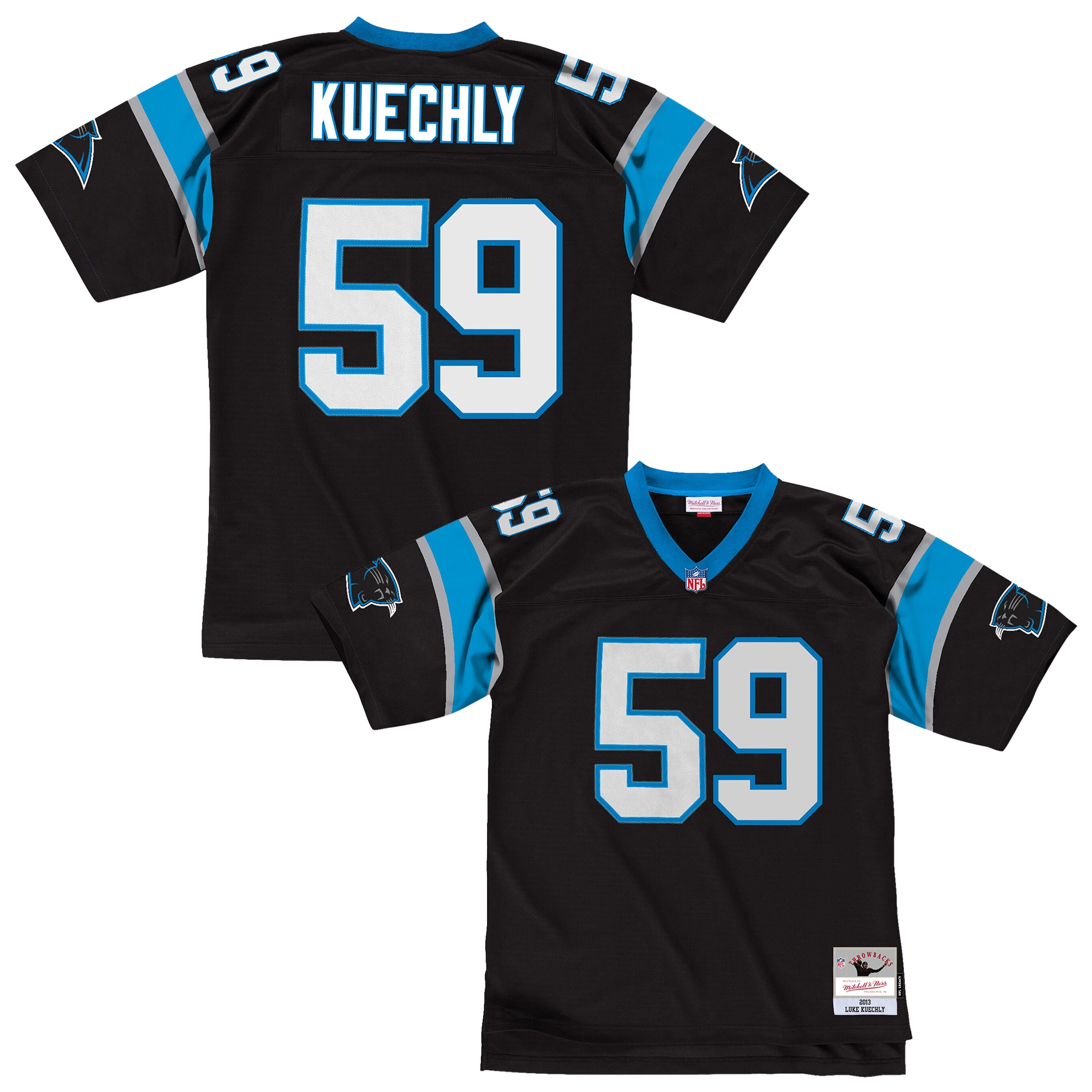 Luke Kuechly Carolina Panthers Mitchell Ness 2013 Legacy Throwback Replica Jersey Black