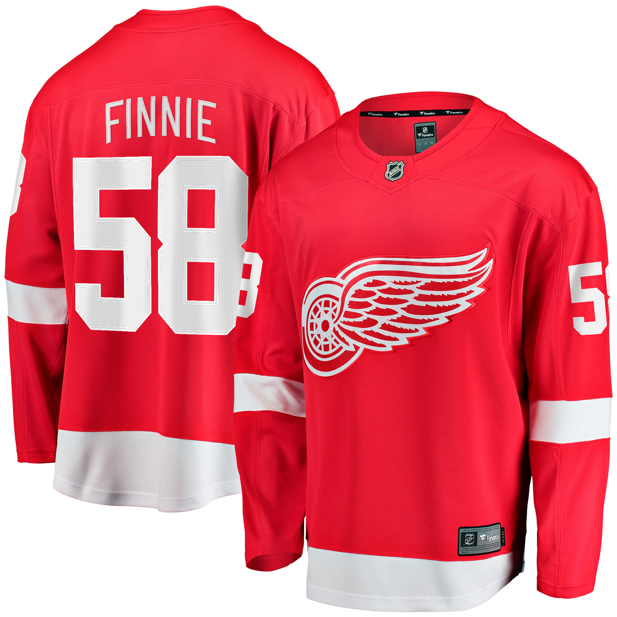 Emmitt Finnie Detroit Red Wings Home Breakaway Jersey Red