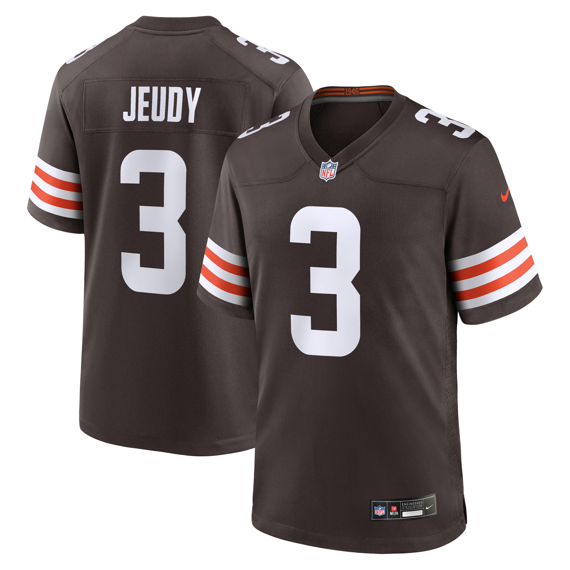 Jerry Jeudy Cleveland Browns Game Jersey Brown