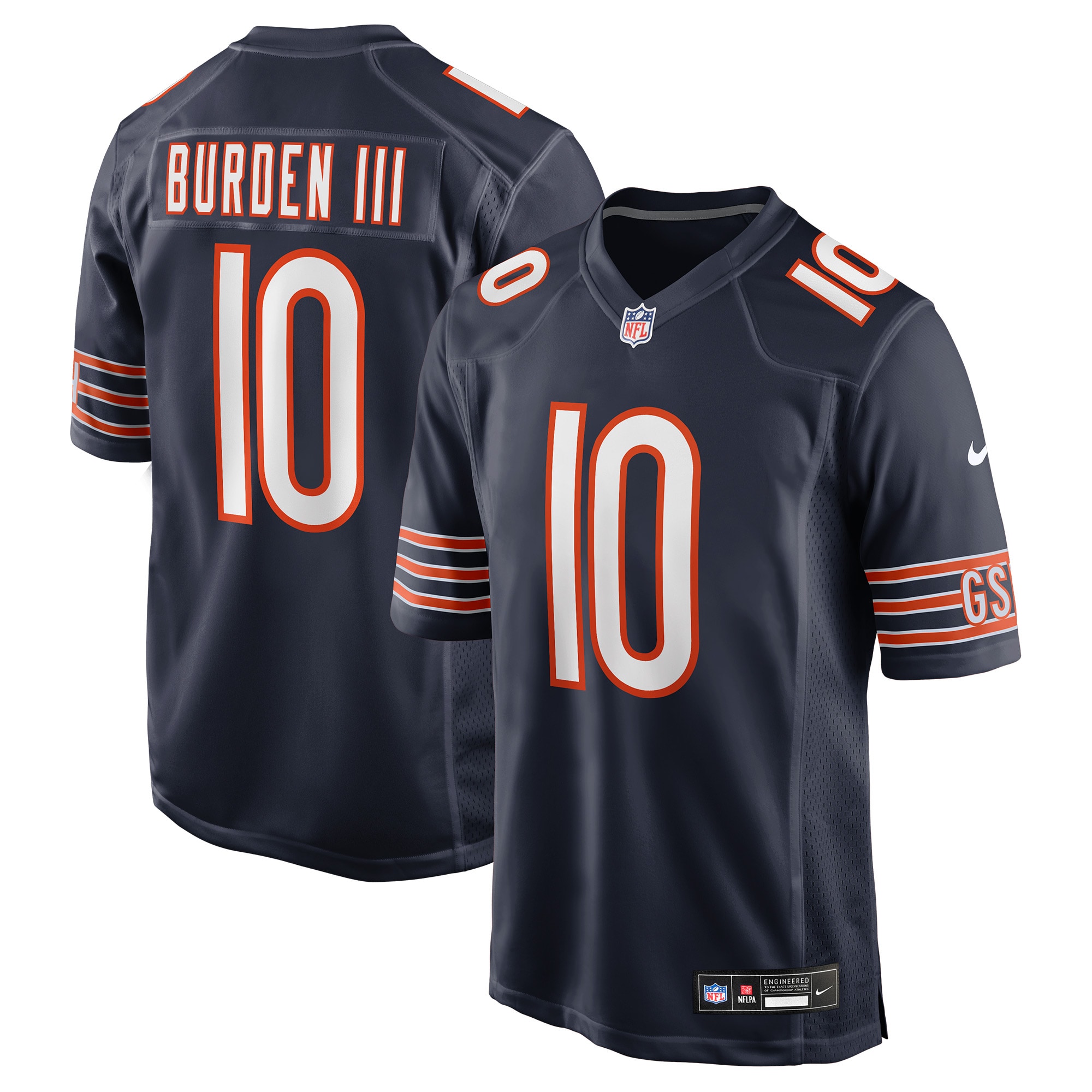 Luther Burden Iii Chicago Bears Team Game Jersey Navy