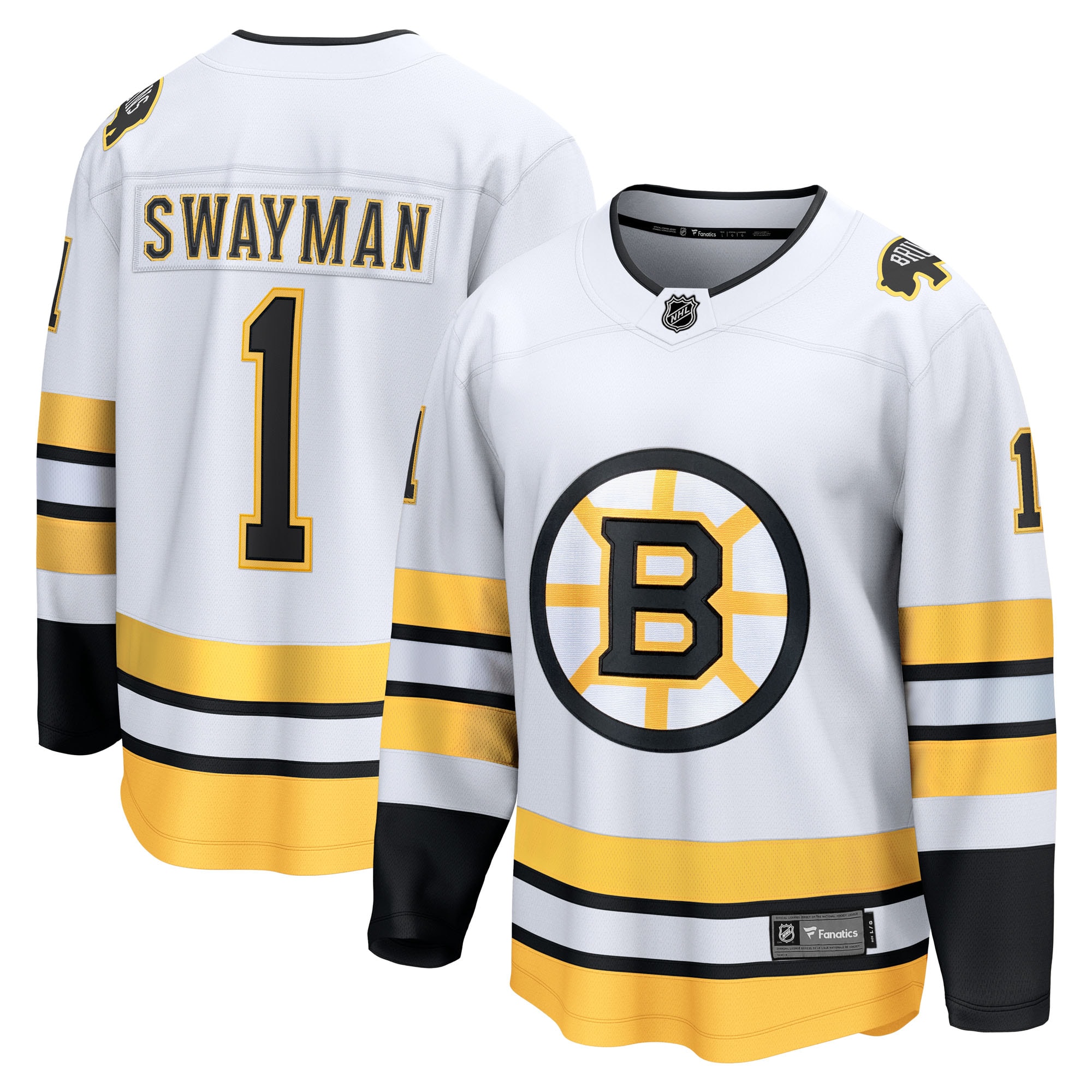 Jeremy Swayman Boston Bruins Away Breakaway Player Jersey White