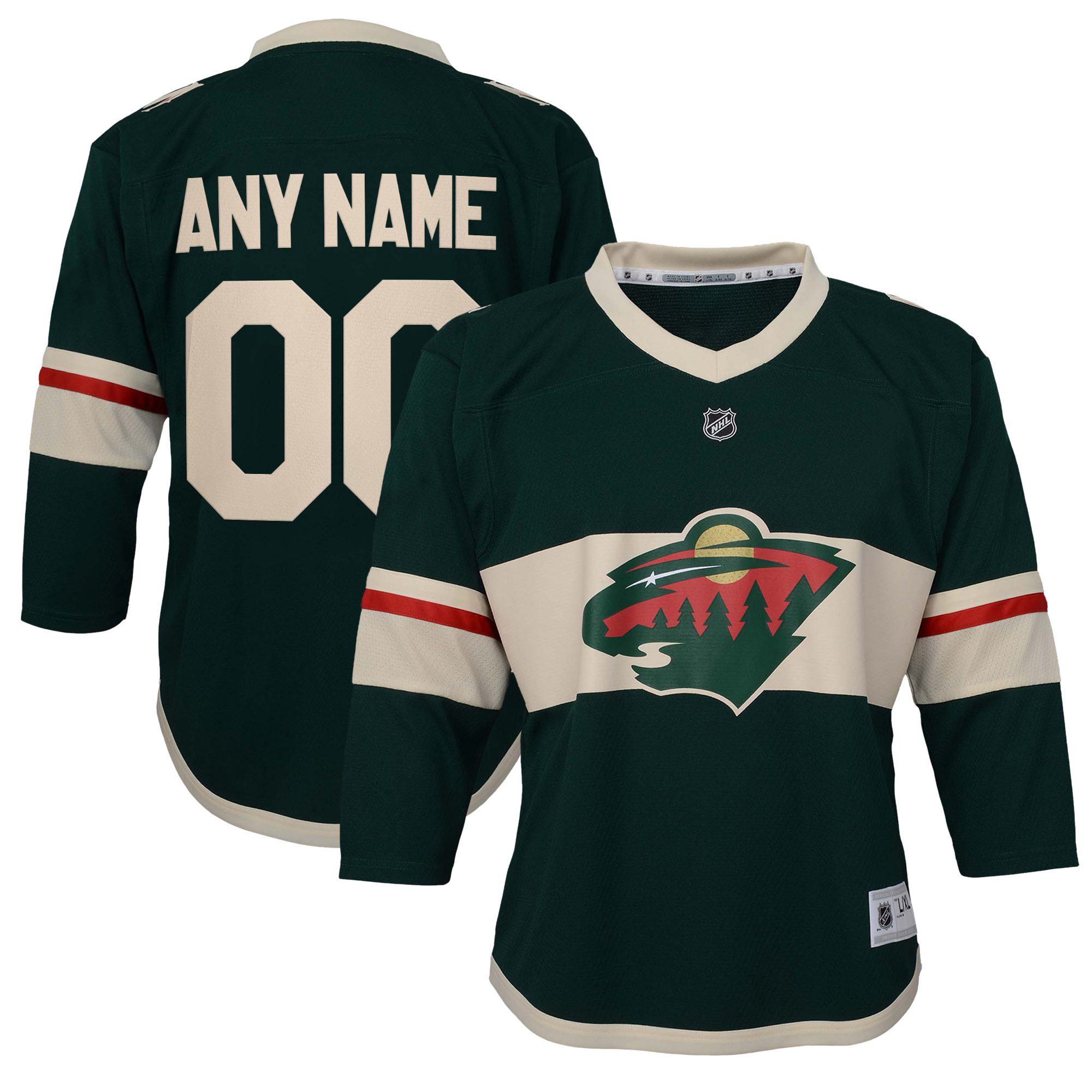 Minnesota Wild Youth Replica Custom Jersey Green