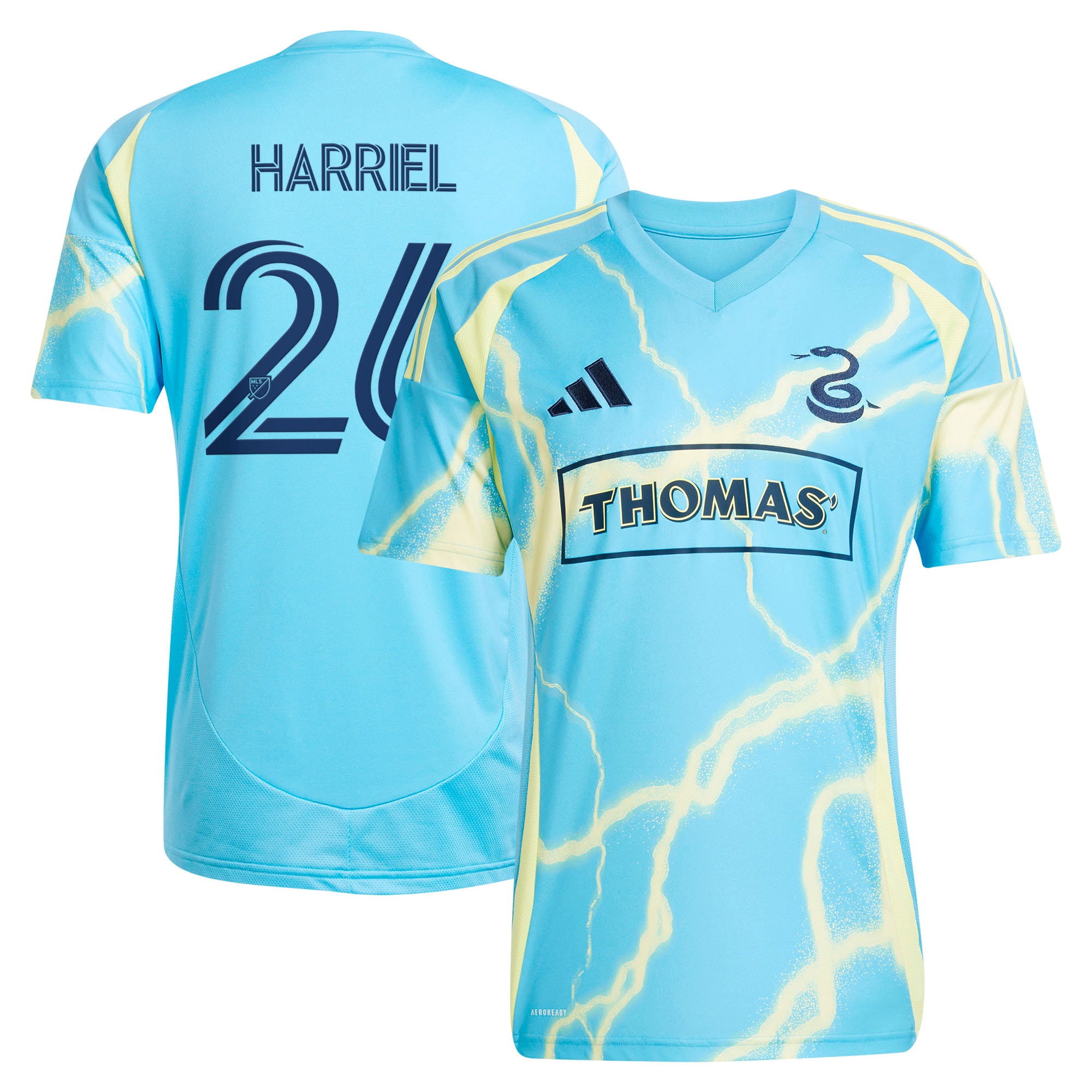 Nathan Harriel Philadelphia Union 2025 The Voltage Kit Replica Jersey Blue