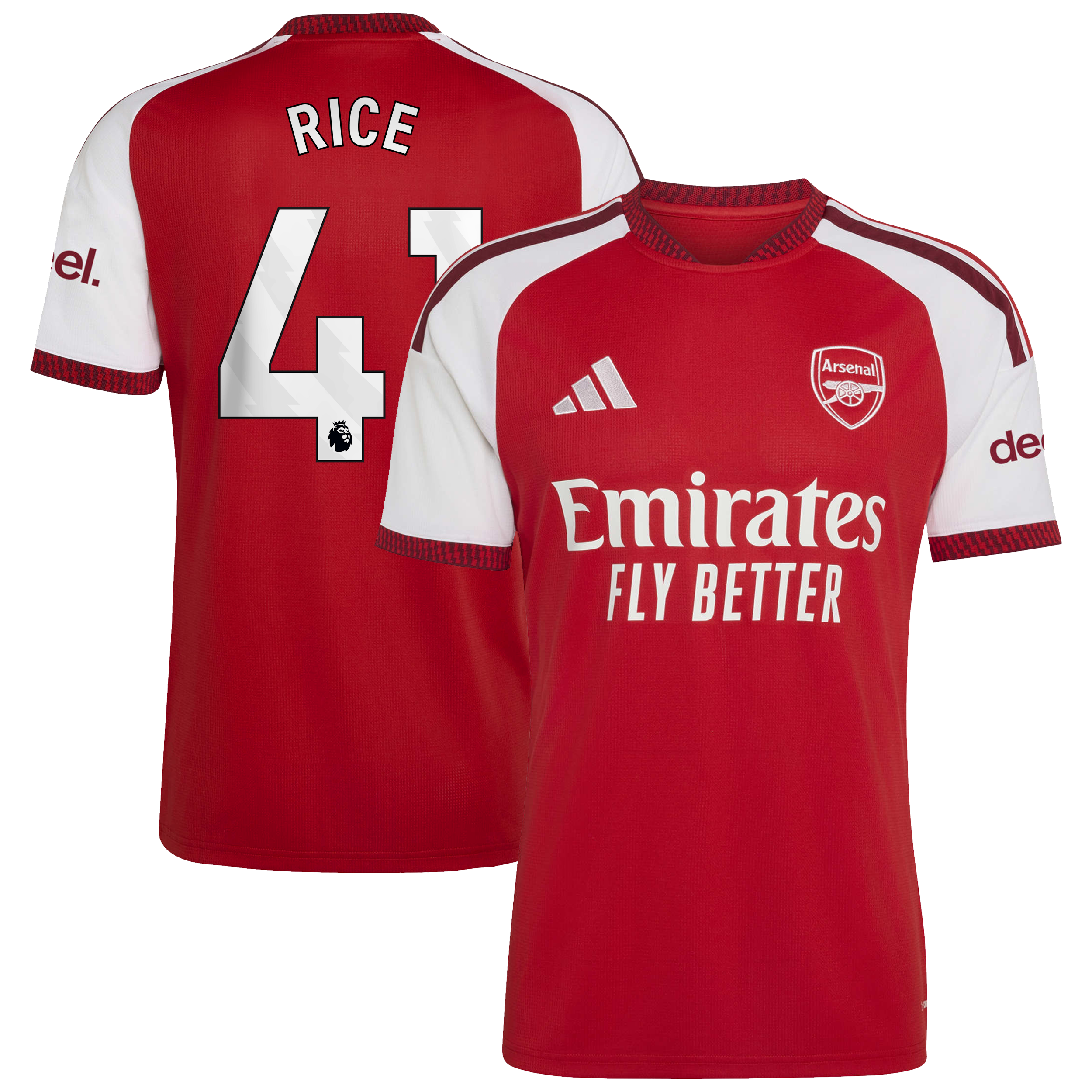 Declan Rice Arsenal 2026/27 Home Replica Jersey Red