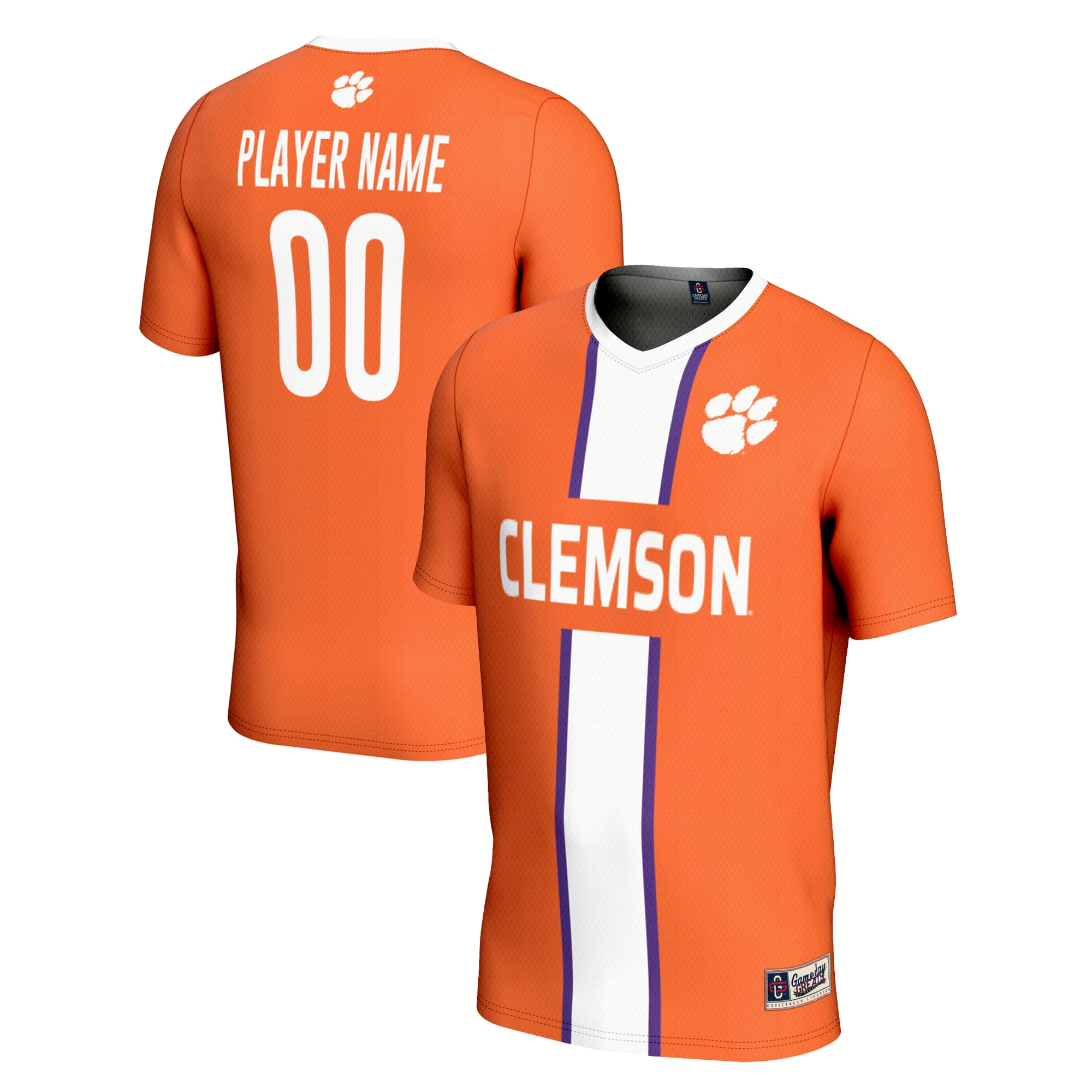 Clemson Tigers Gameday Greats Unisex Pick A Player Nil Lightweight Soccer Jersey Orange