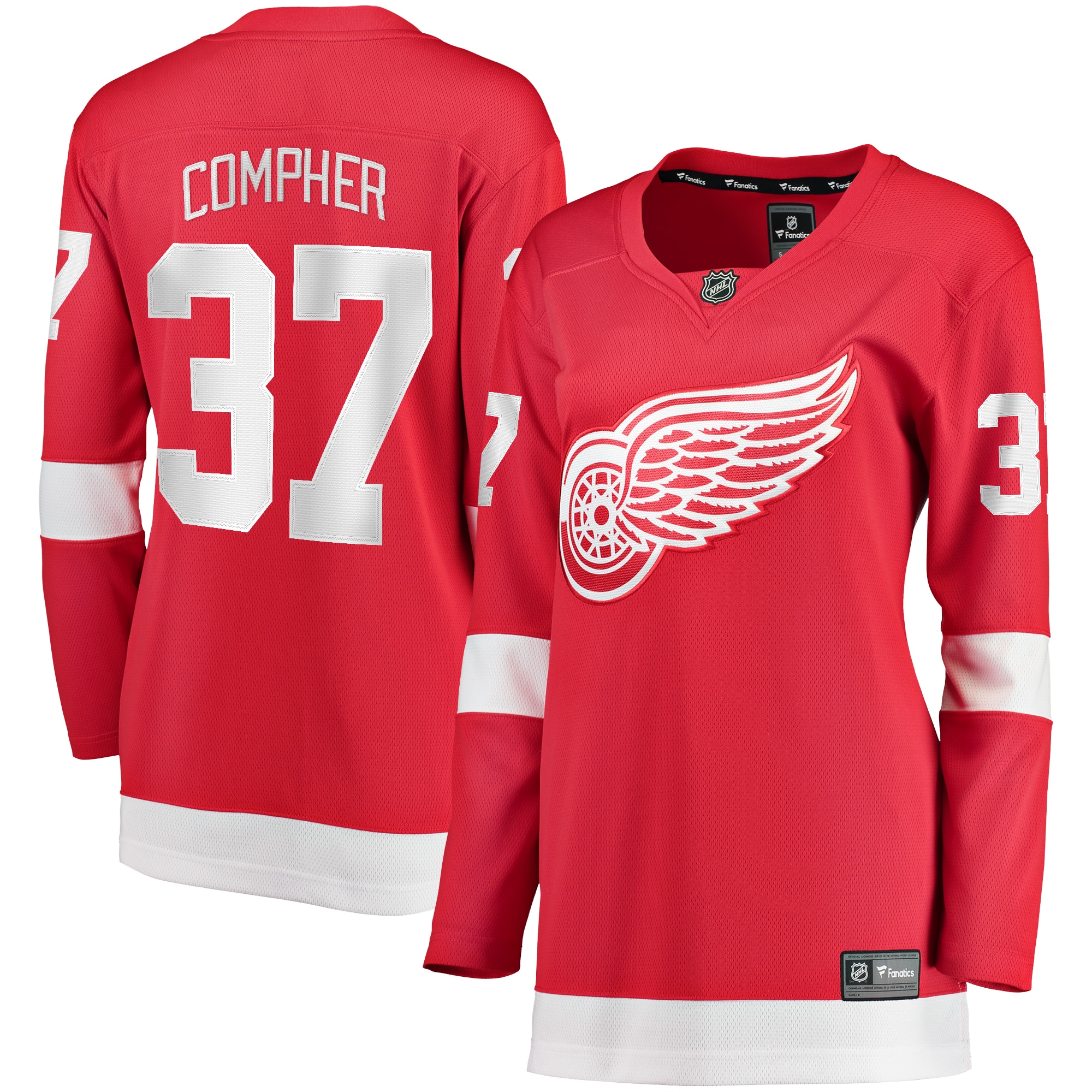 J T Compher Detroit Red Wings Women S Home Breakaway Player Jersey Red