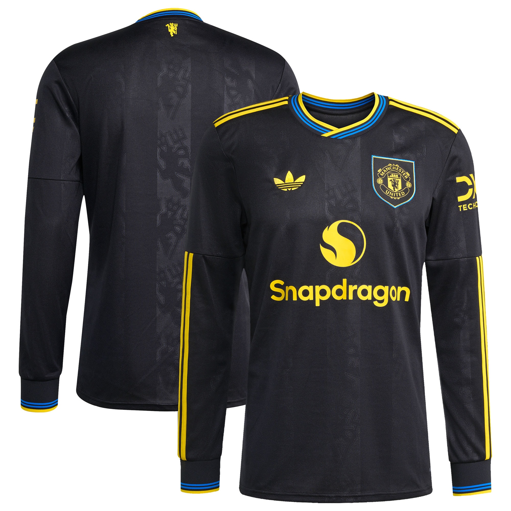 Manchester United 2025/26 Third Replica Long Sleeve Jersey Black