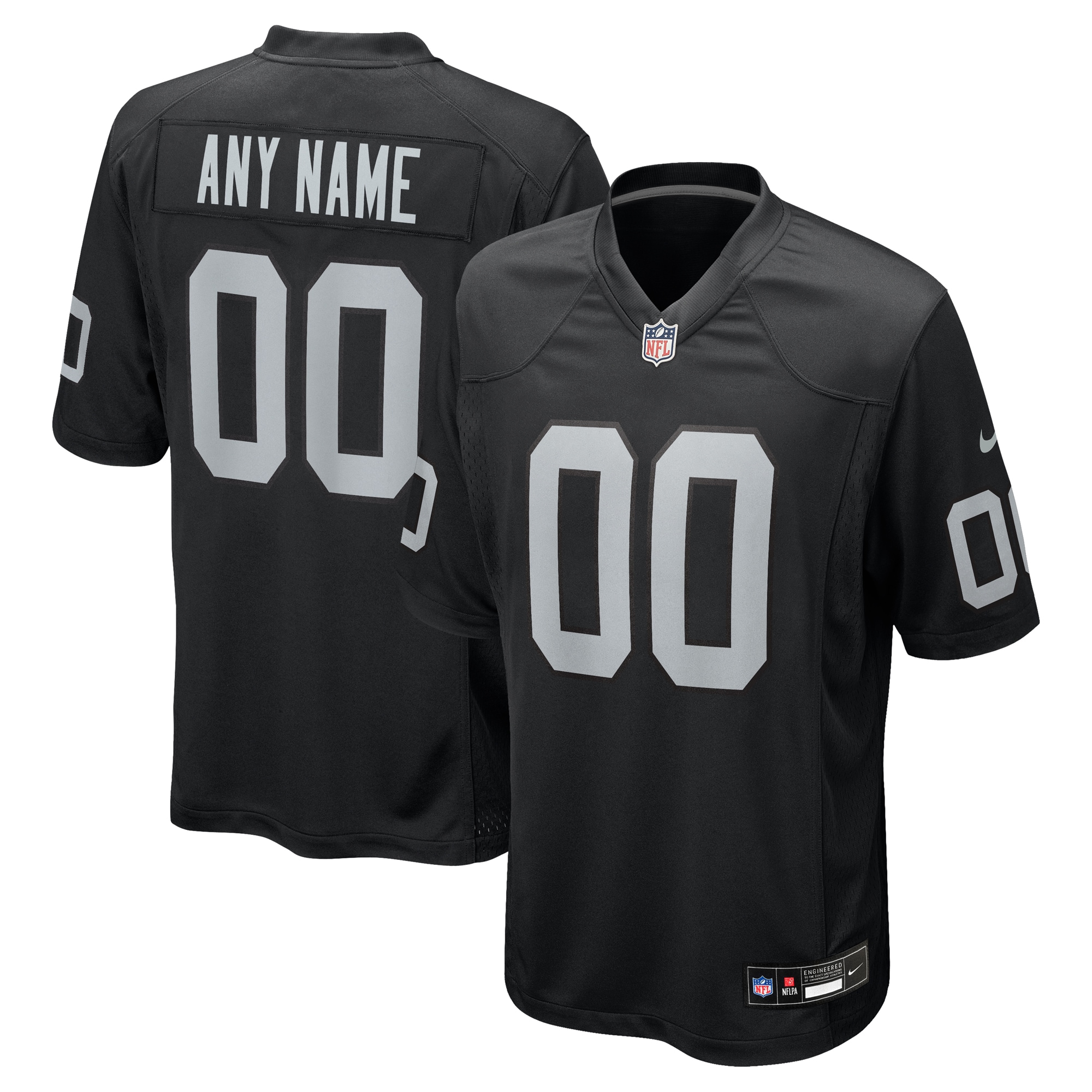 Las Vegas Raiders Custom Game Jersey Black