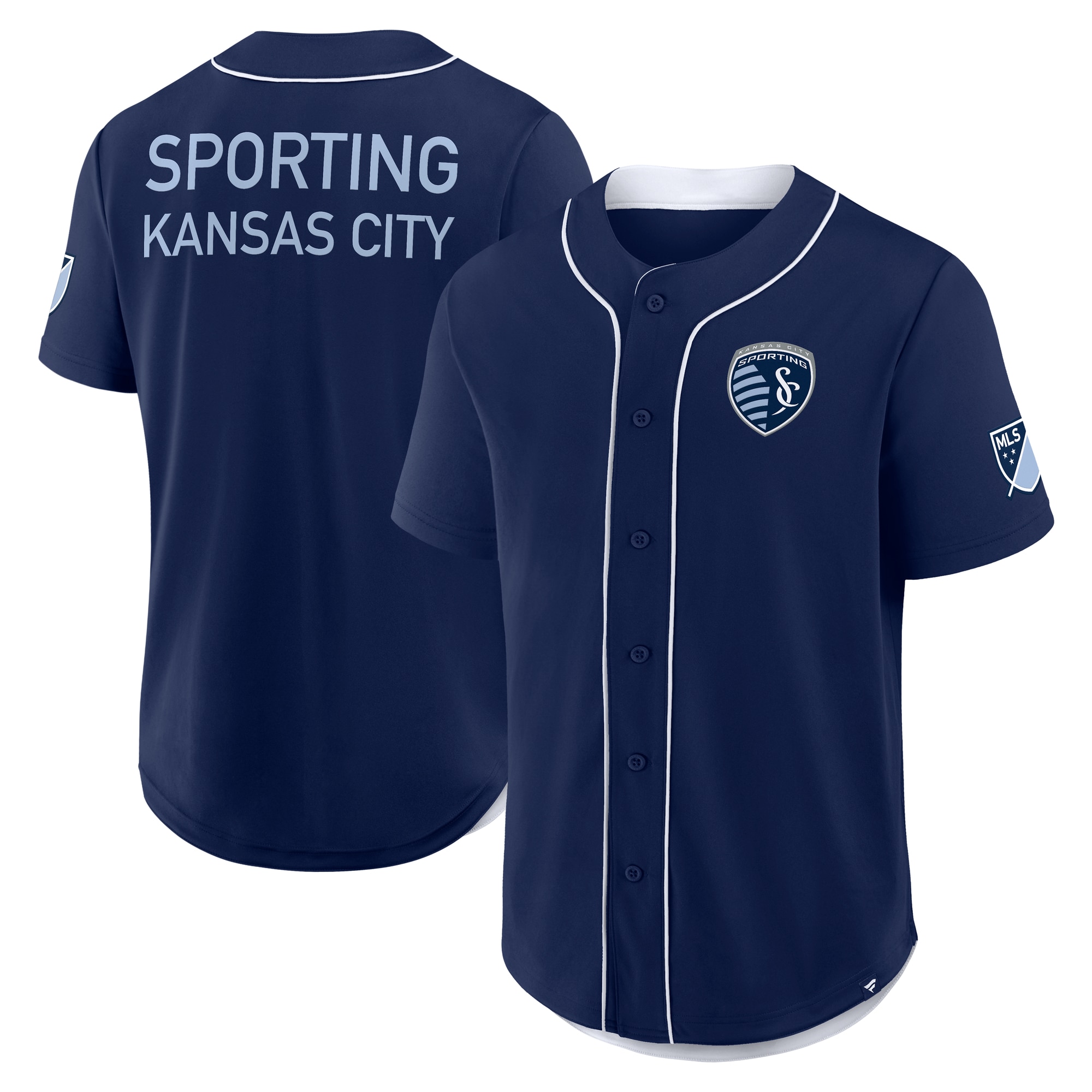 Sporting Kansas City Injury Time Baseball Jersey Navy