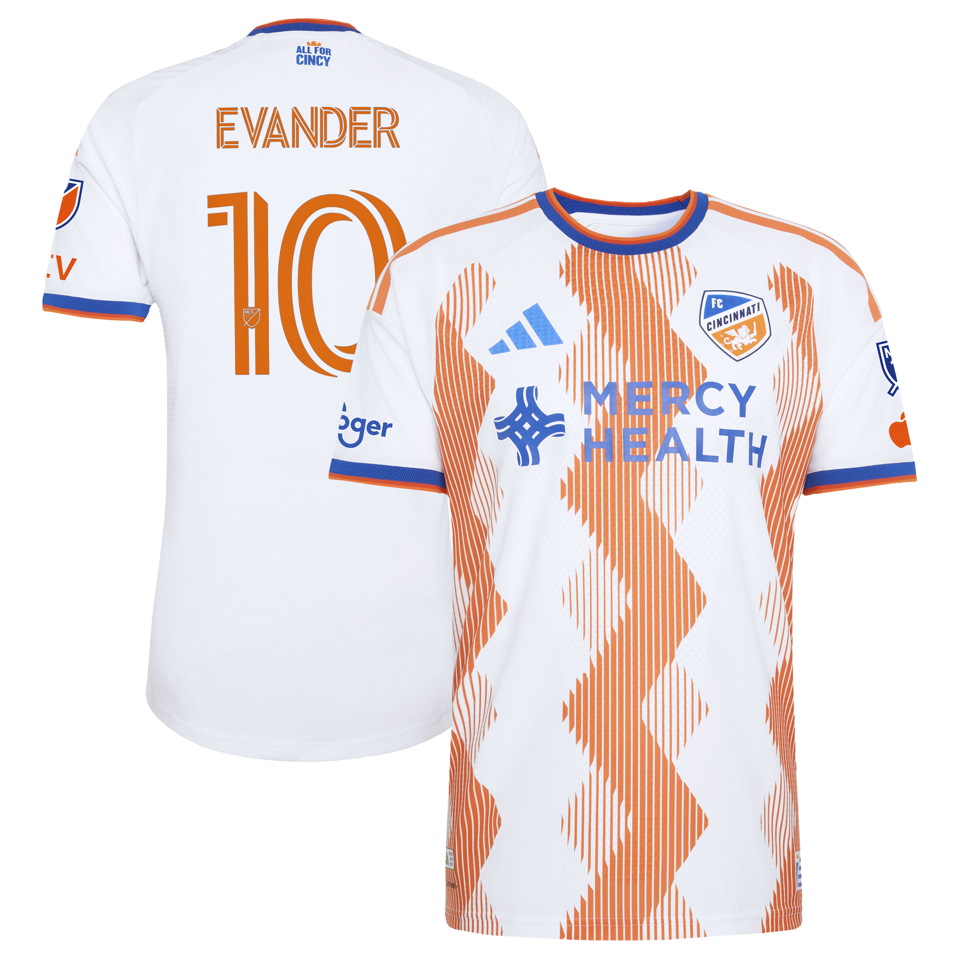 Evander Da Silva Ferreira Fc Cincinnati 2026 The Seven Hills Kit On Field Patch Jersey White