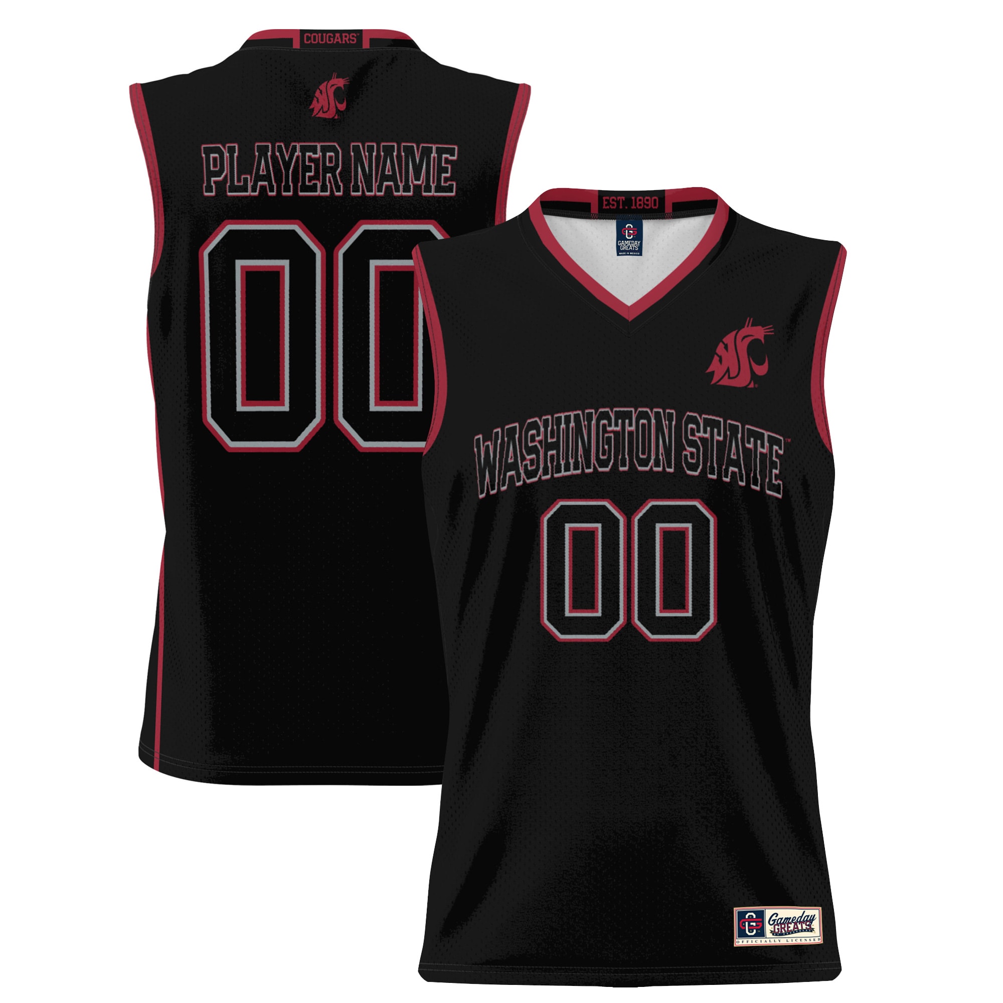 Washington State Cougars Gameday Greats Lightweight Nil Pick A Player Basketball Jersey Black Men