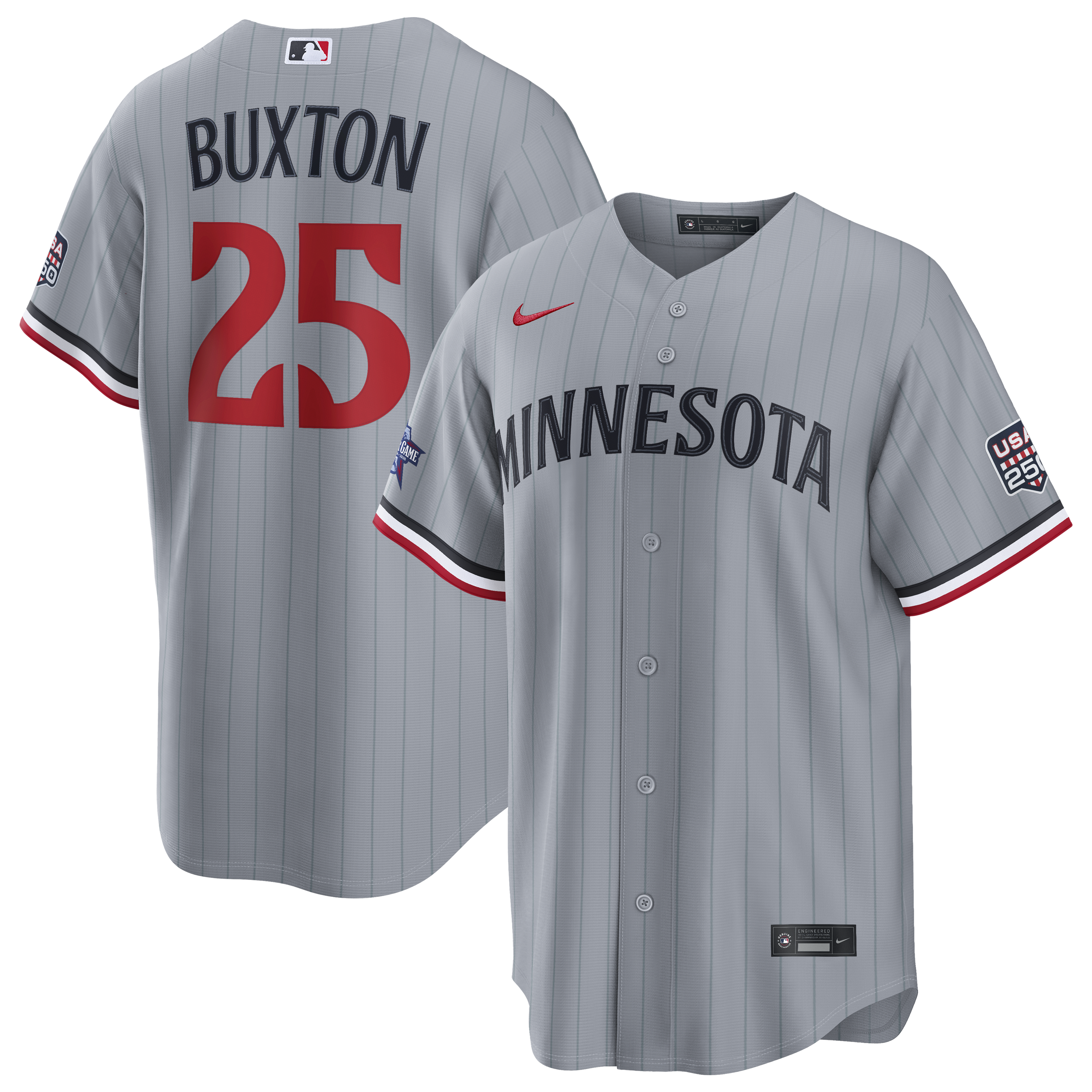 2026 All Star Game Minnesota Twins Byron Buxton Gray Replica Jersey