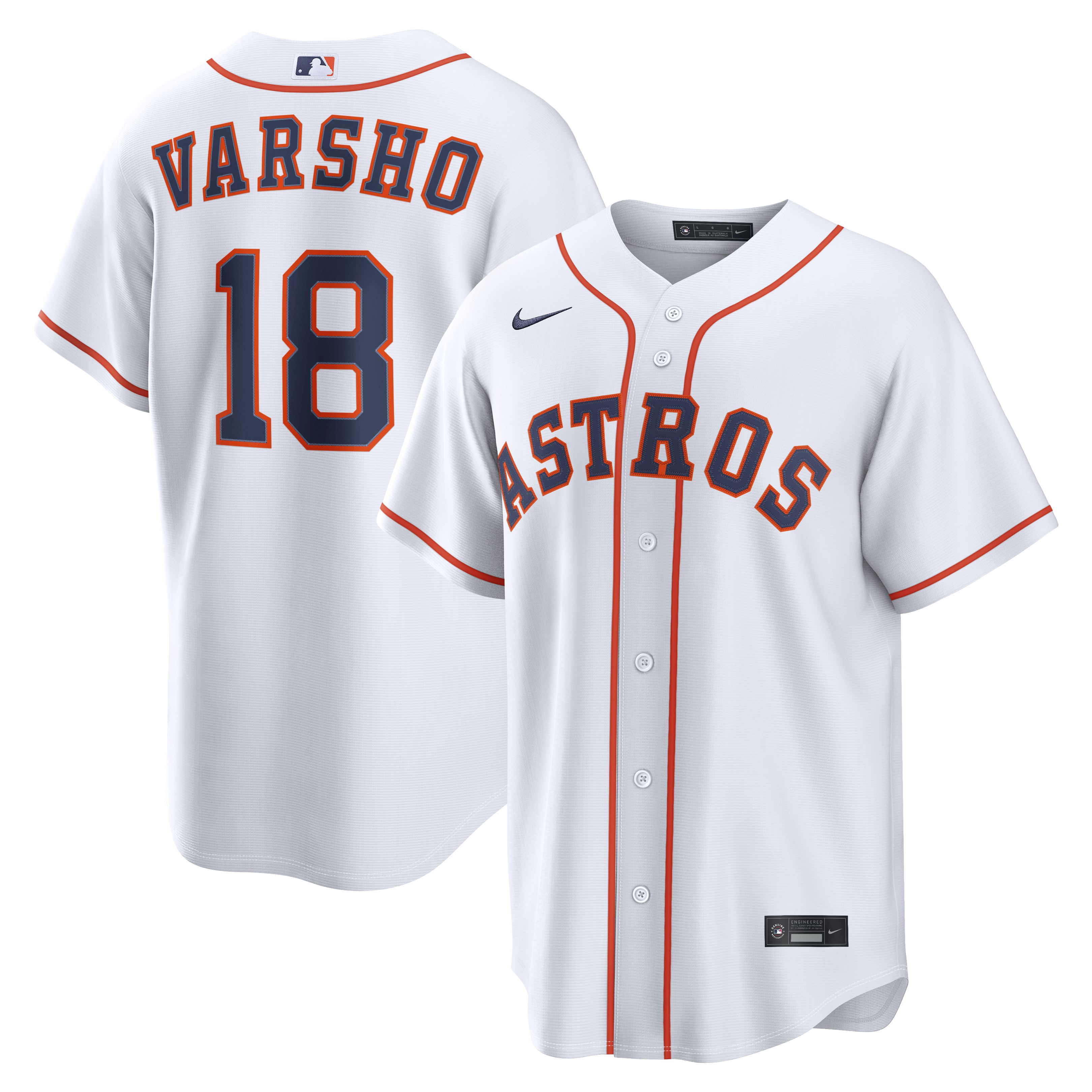 Daulton Varsho Houston Astros Home Replica Jersey White