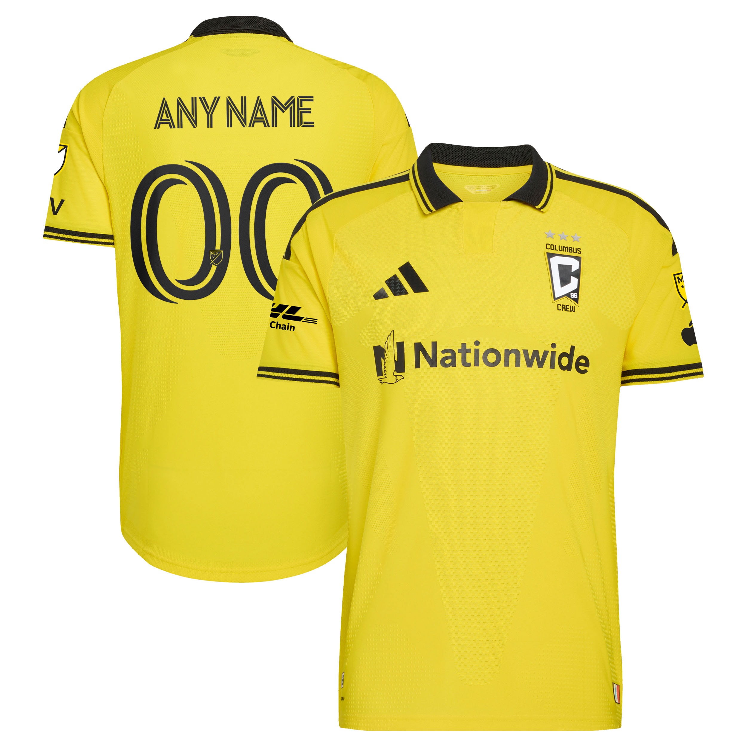 Columbus Crew 2026 The Crafted For Excellence Kit On Field Patch Custom Jersey Yellow