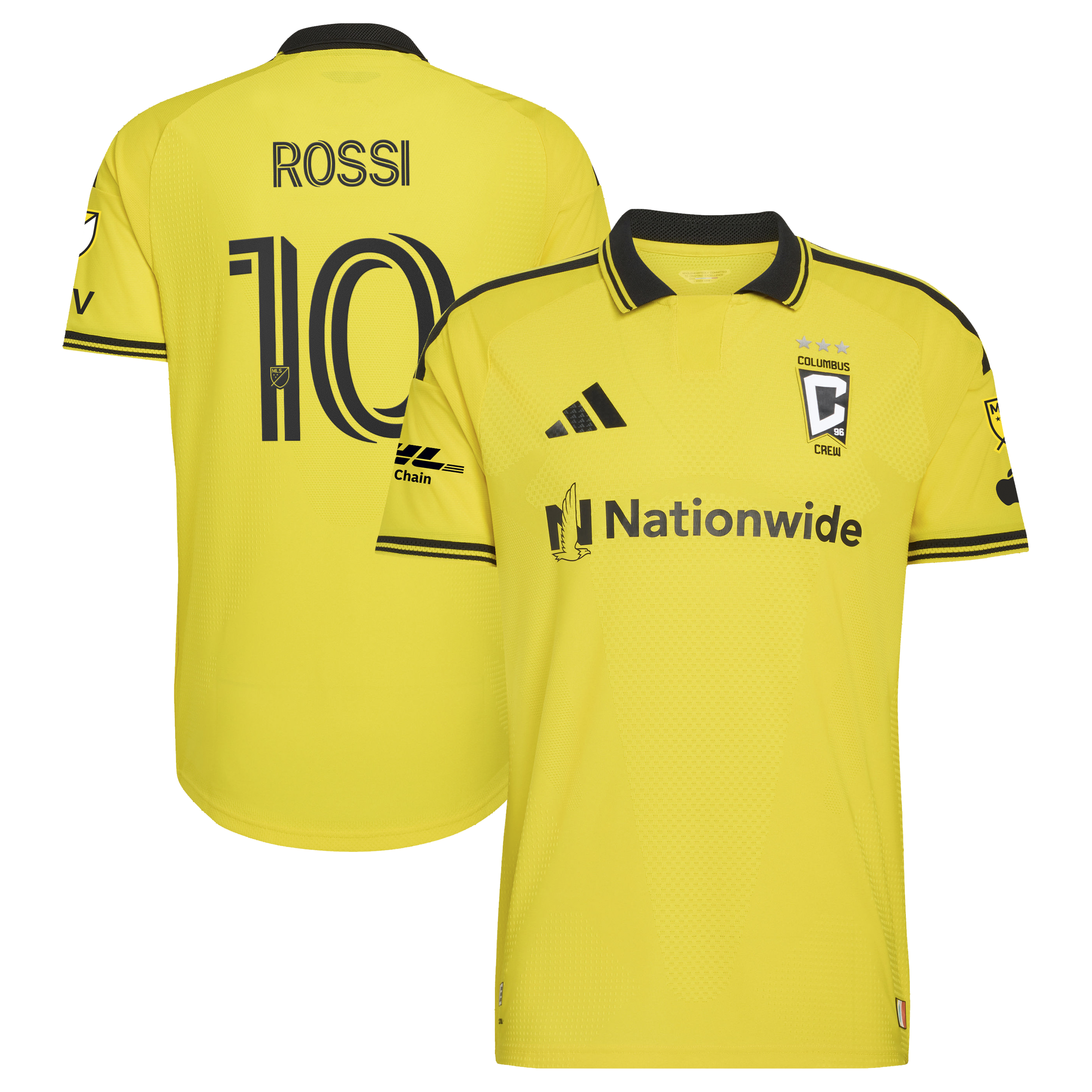 Diego Rossi Columbus Crew 2026 The Crafted For Excellence Kit On Field Patch Jersey Yellow