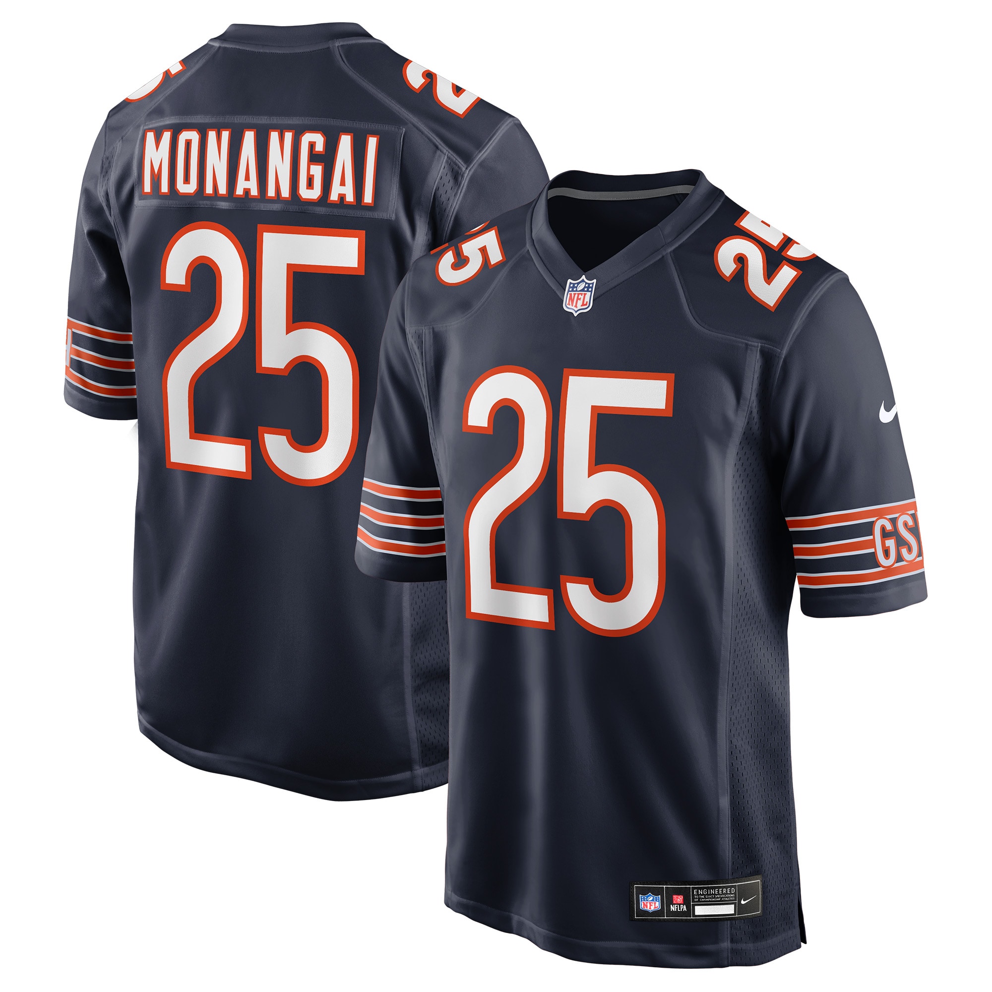 Kyle Monangai Chicago Bears Team Game Jersey Navy