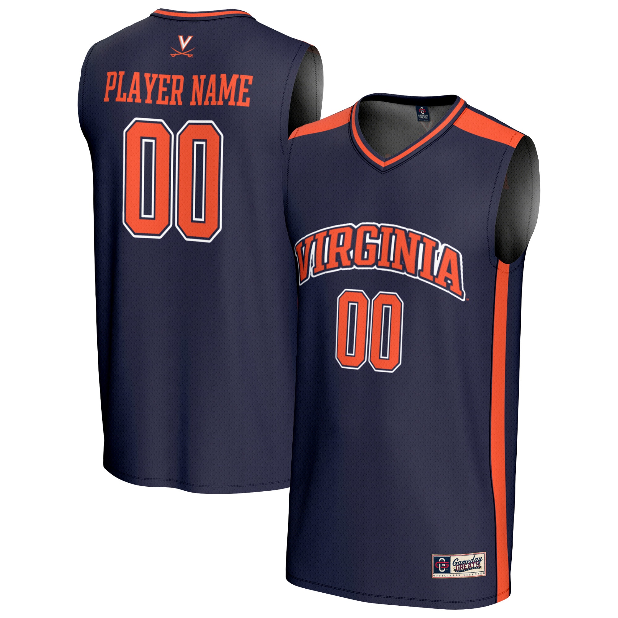 Virginia Cavaliers Gameday Greats Nil Pick A Player Lightweight Basketball Fashion Jersey Navy