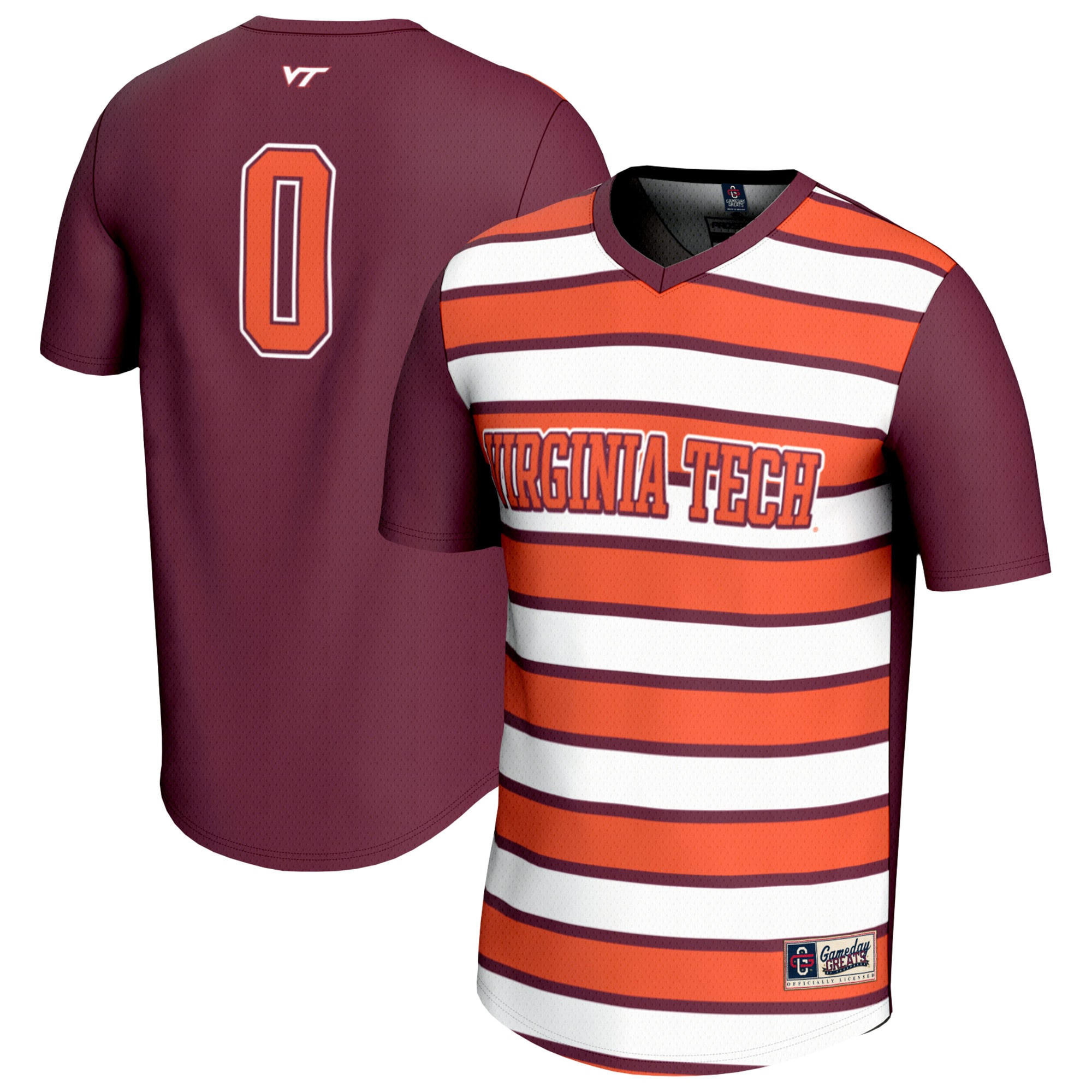 Virginia Tech Hokies Gameday Greats Lightweight Collegiate Soccer Fashion Jersey Maroon Men