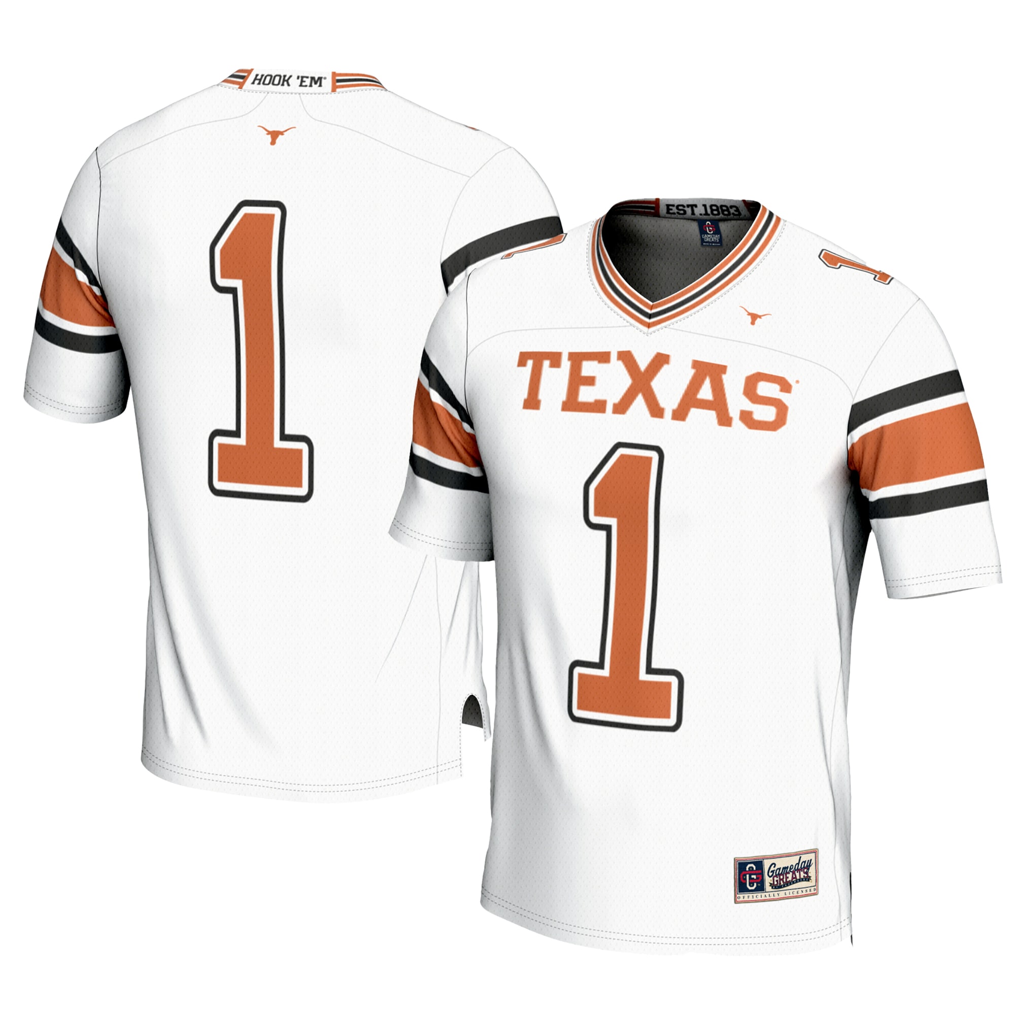 1 Texas Longhorns Gameday Greats Football Jersey Cardinal