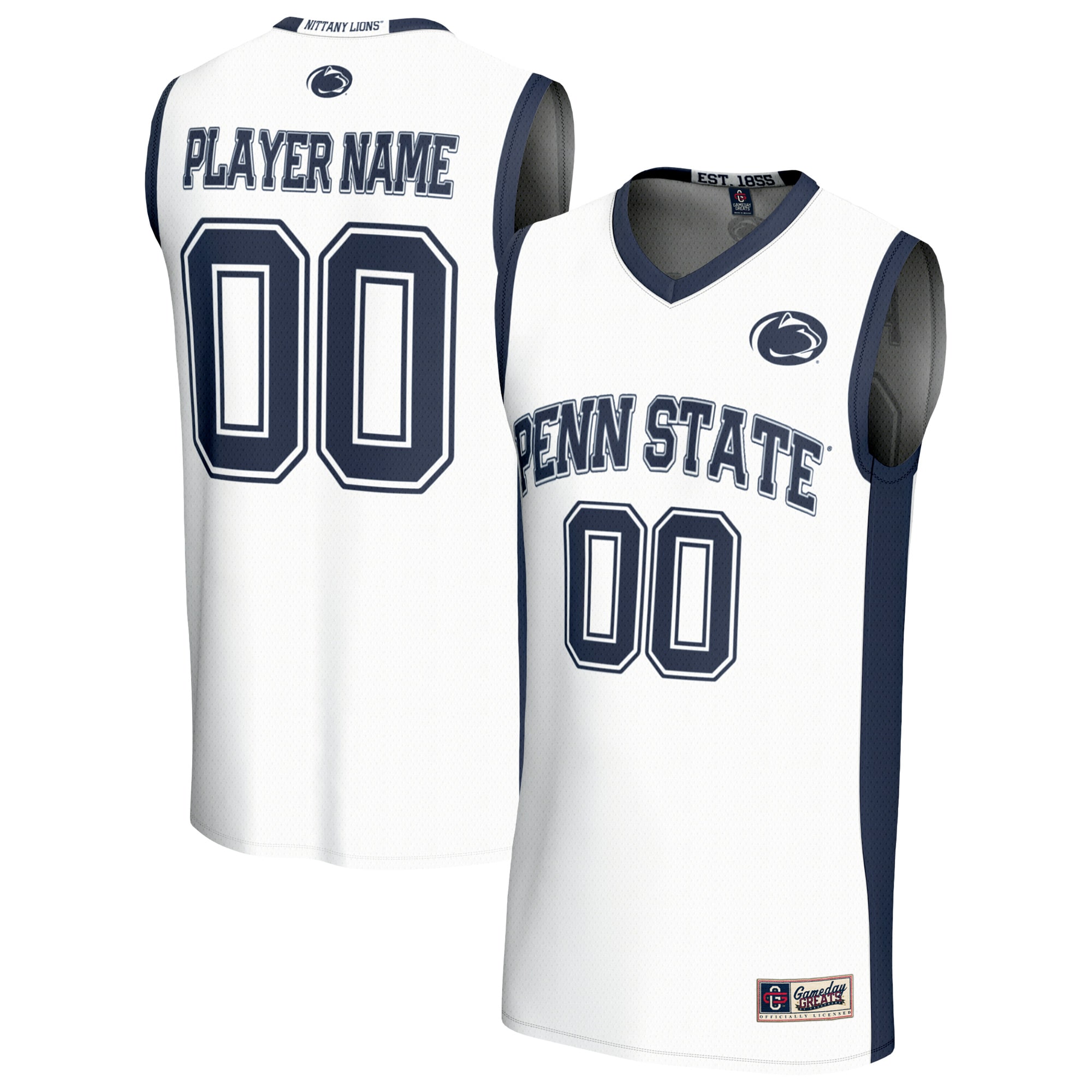 Penn State Nittany Lions Gameday Greats Lightweight Collegiate Basketball Nil Pick A Player Fashion Jersey White Men