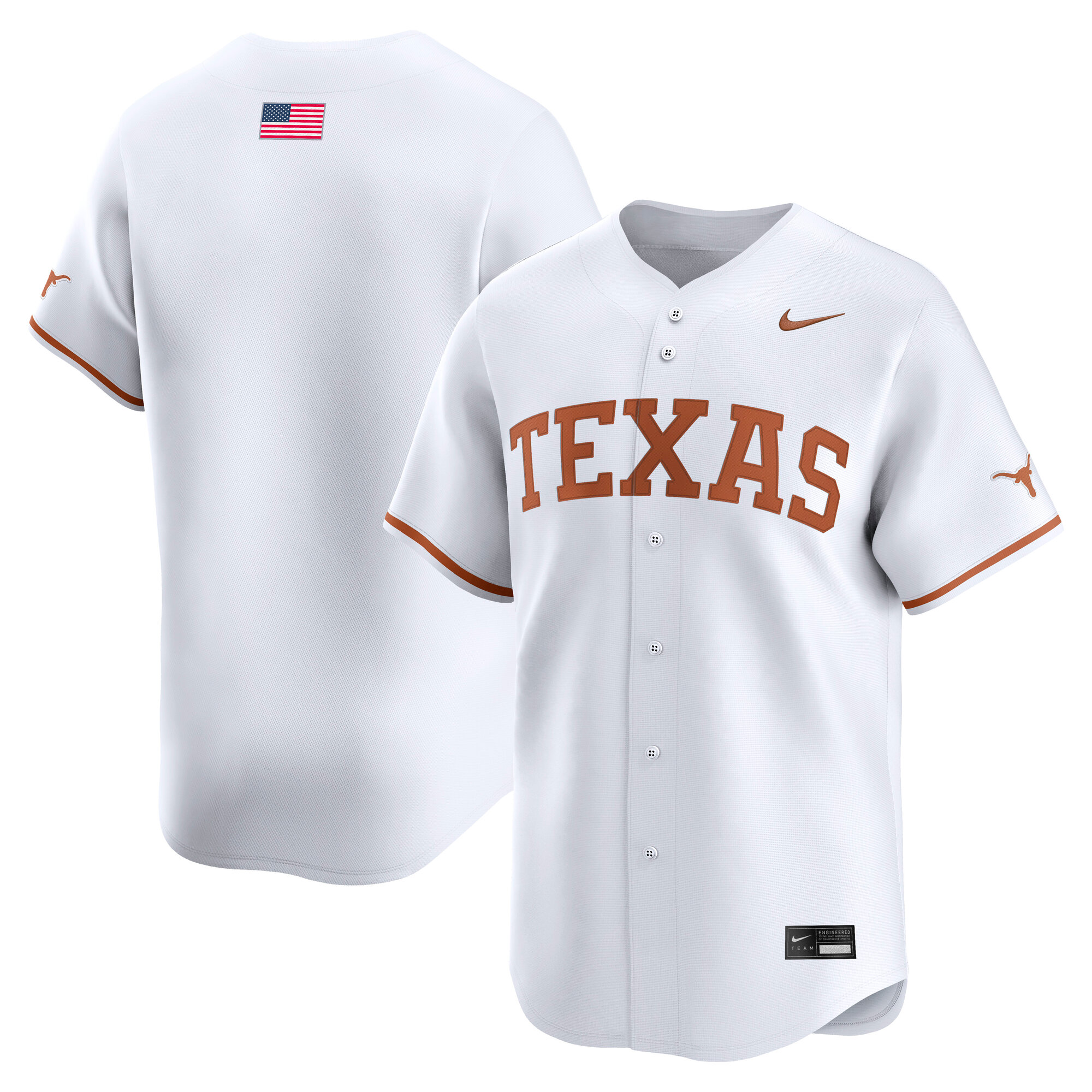Texas Longhorns Baseball Limited Jersey White
