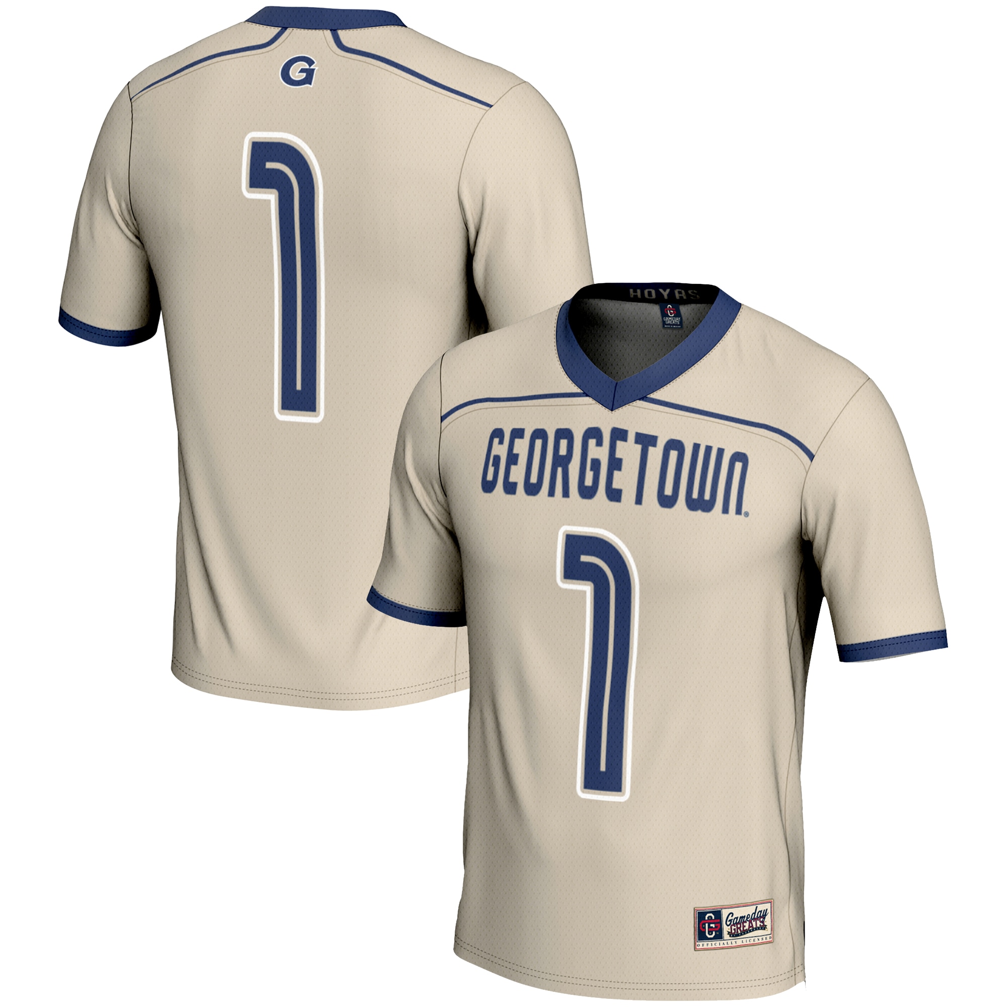 Georgetown Hoyas Gameday Greats 1 Lightweight Lacrosse Jersey Gray