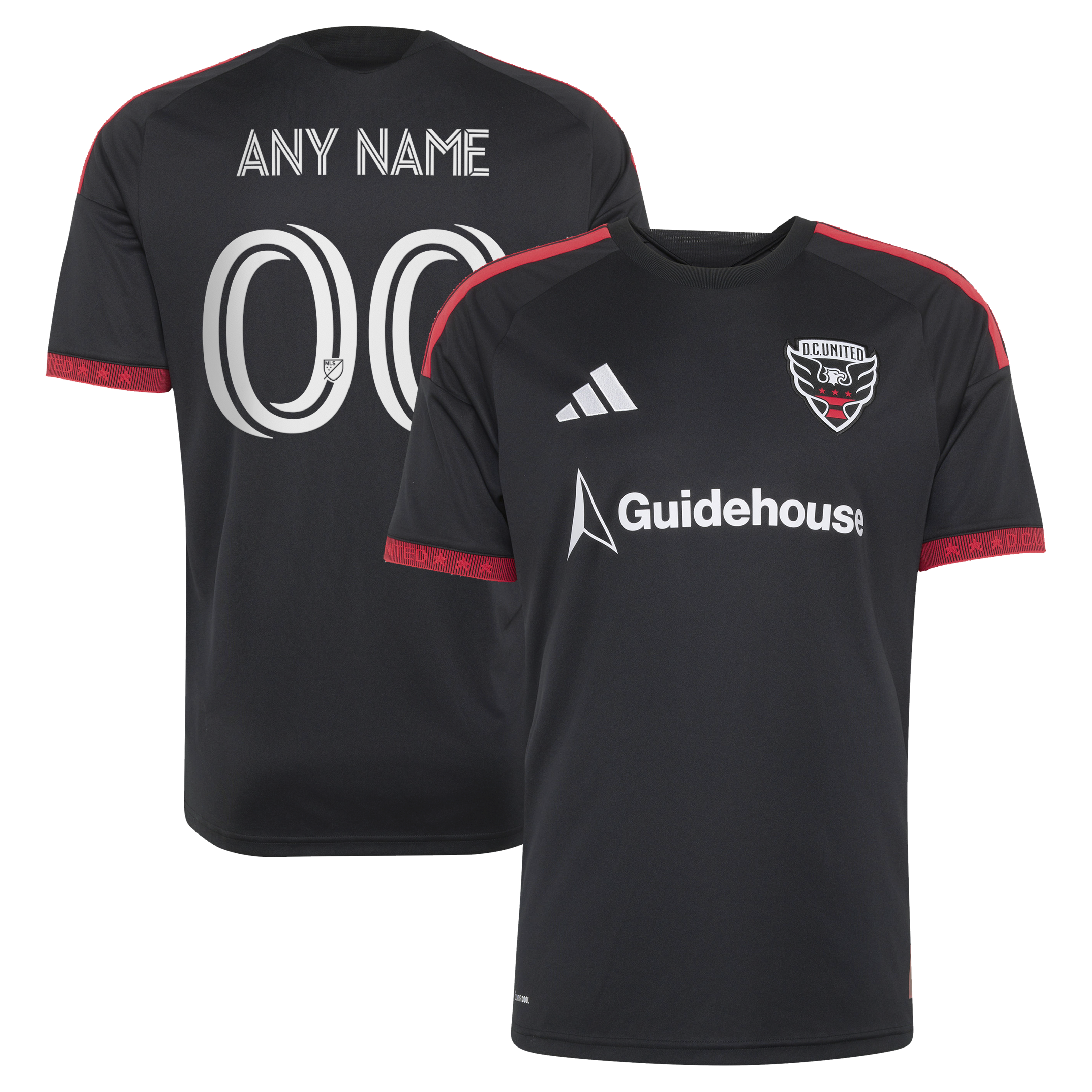 D C United Women S 2026 Black And Red Kit Replica Custom Jersey Black
