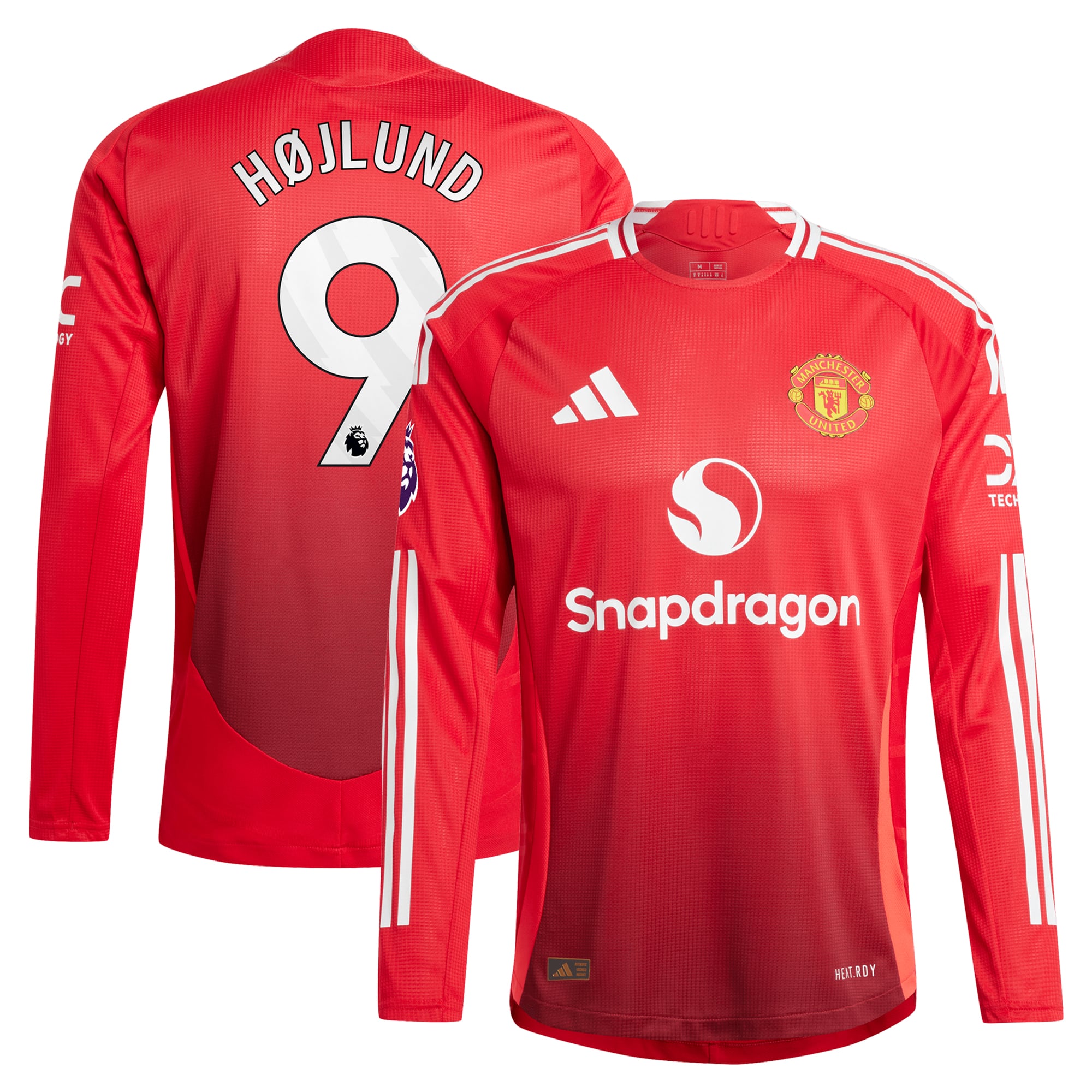 Rasmus H Jlund Manchester United 2024/25 Home Long Sleeve Player Jersey Red