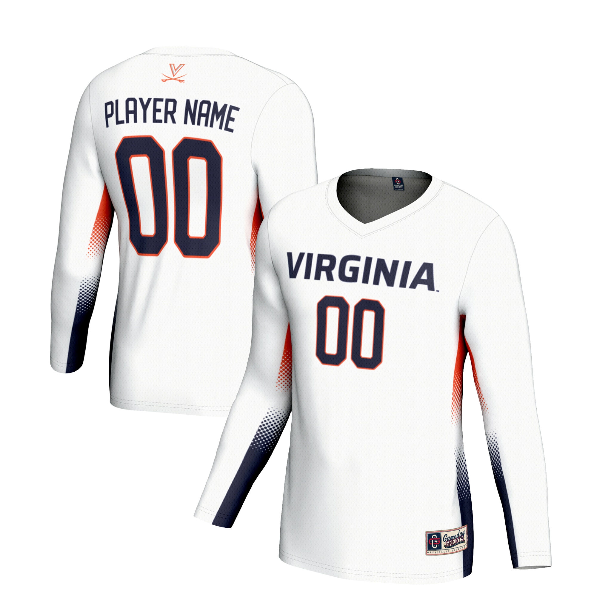 Virginia Cavaliers Gameday Greats Unisex Adult Nil Lightweight Volleyball Jersey White