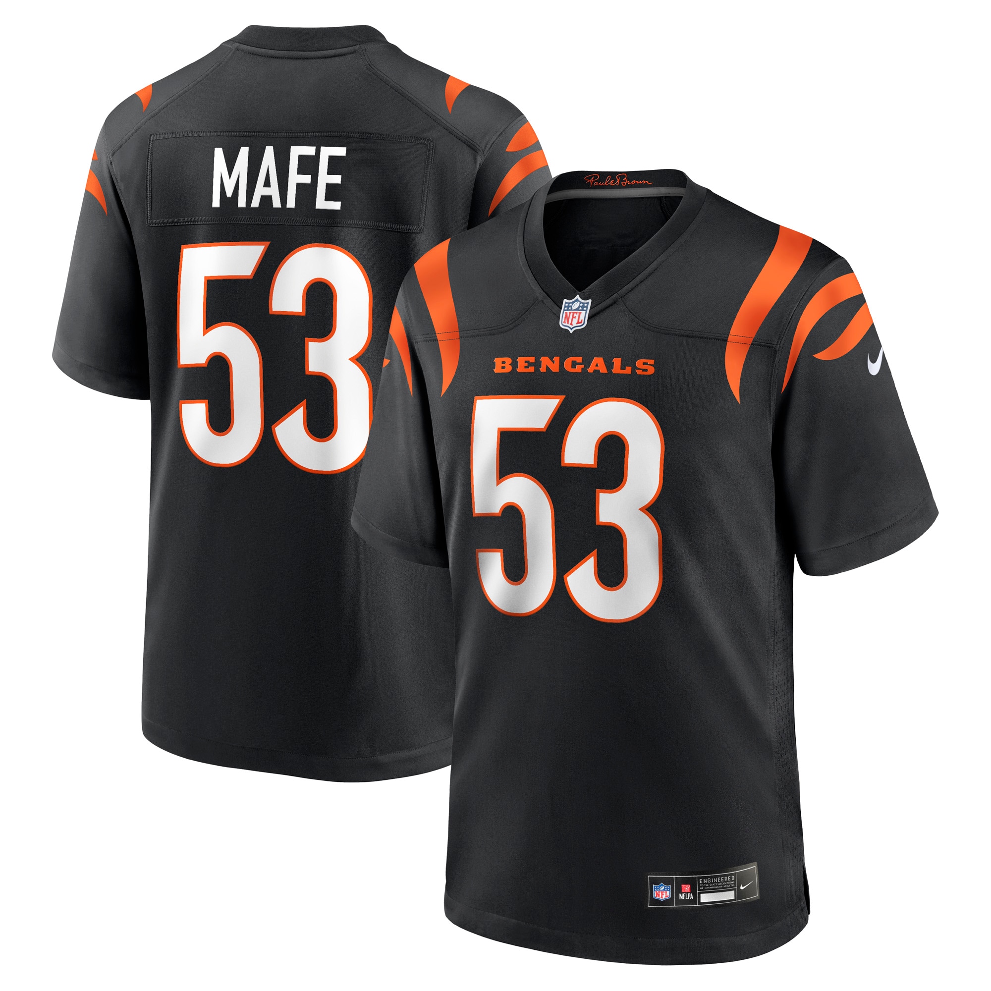 Boye Mafe Cincinnati Bengals Team Game Jersey Black