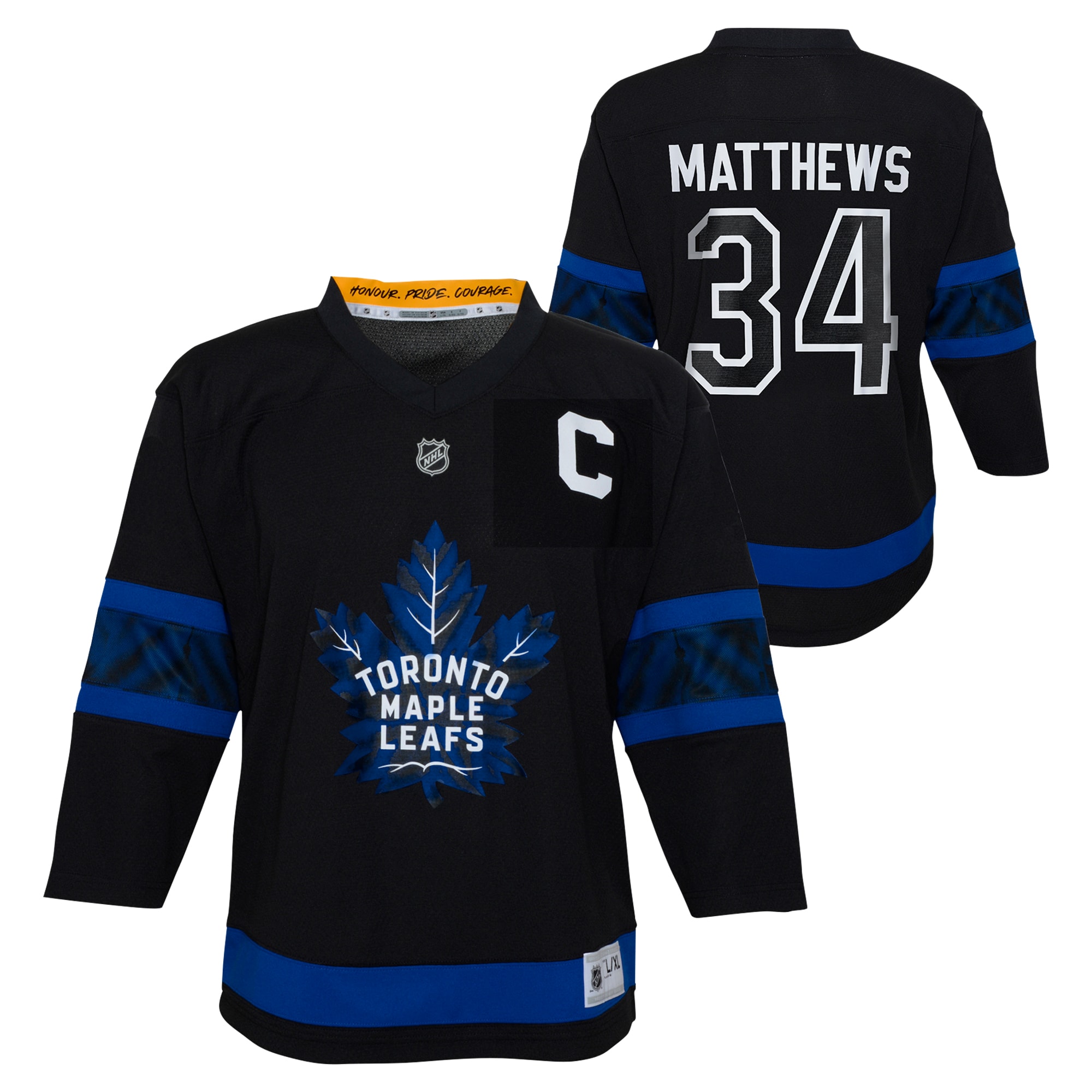 Auston Matthews Toronto Maple Leafs Alternate Replica Player Jersey Black Men
