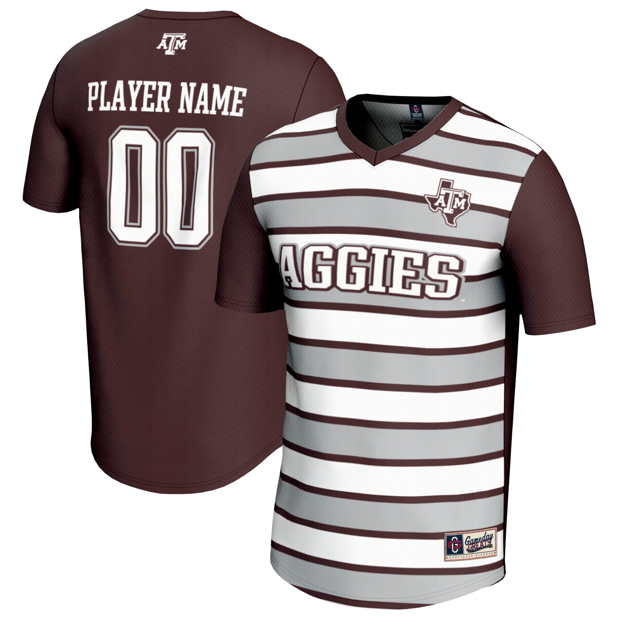 Texas A M Aggies Gameday Greats Nil Pick A Player Collegiate Soccer Lightweight Fashion Jersey Maroon Men