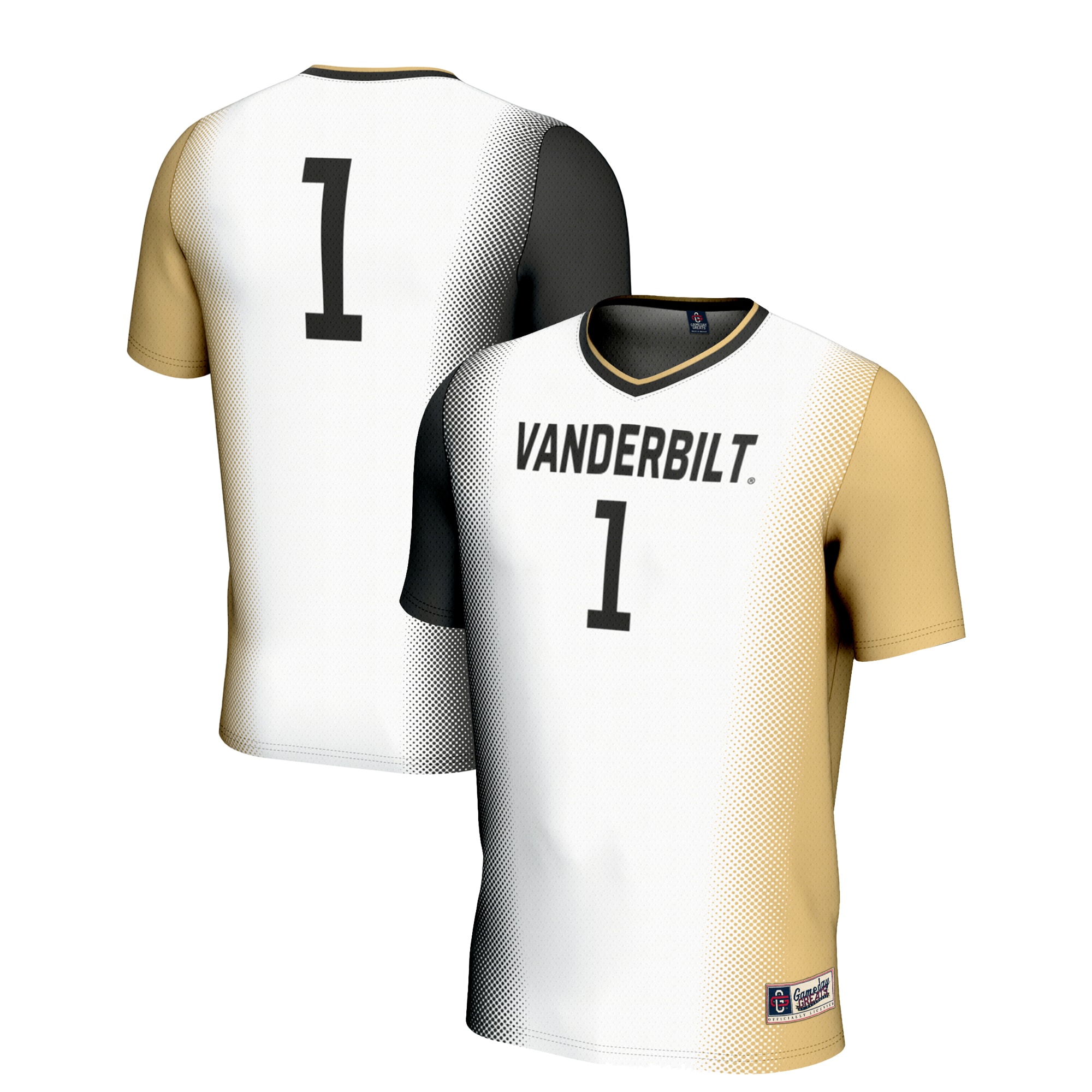 1 Vanderbilt Commodores Gameday Greats Lightweight Soccer Jersey White Men