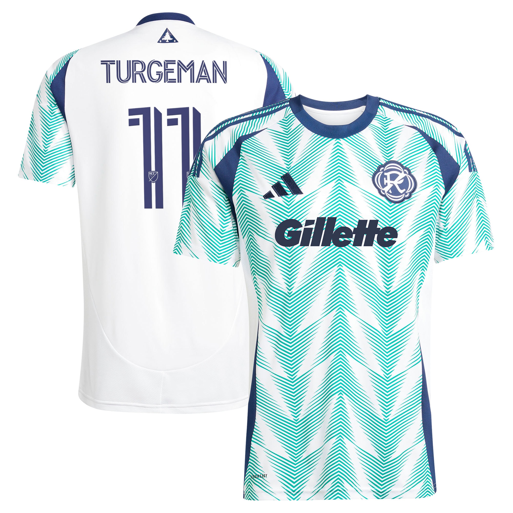 Dor Turgeman New England Revolution 2025 Eastern White Pine X Flag Of New England Replica Jersey White