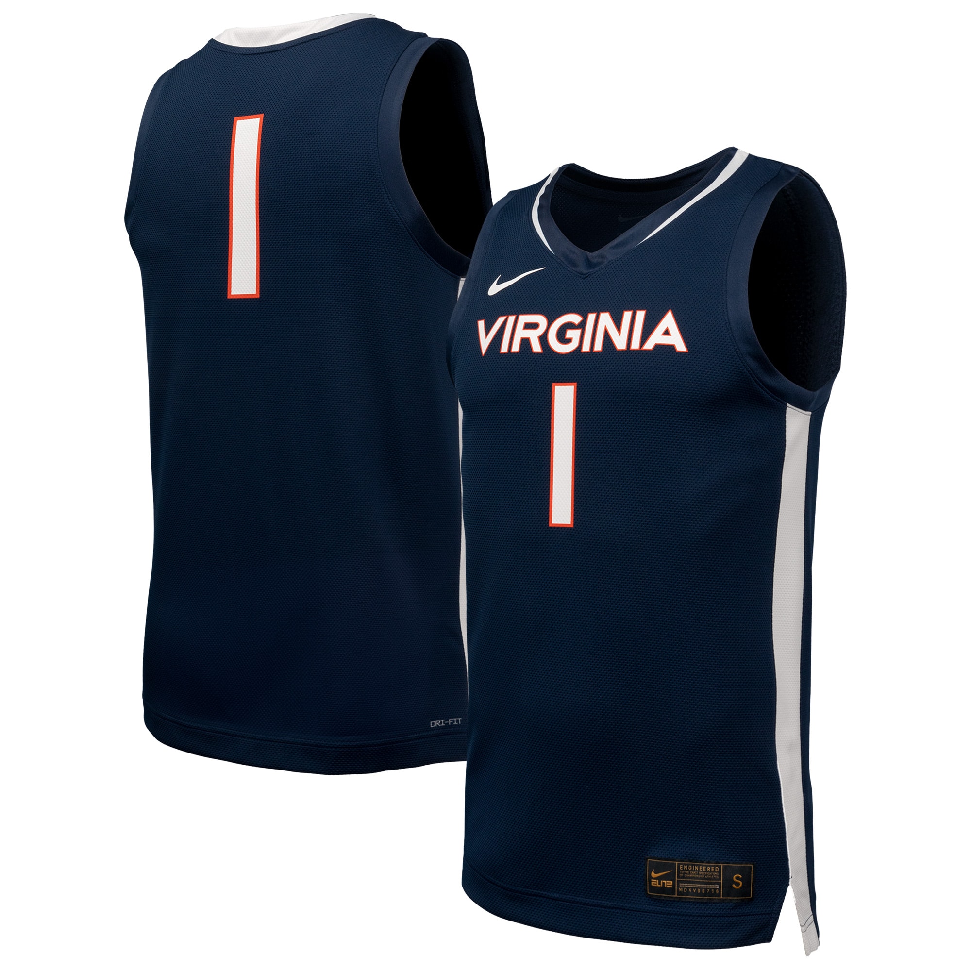 Virginia Cavaliers Replica Basketball Jersey Navy