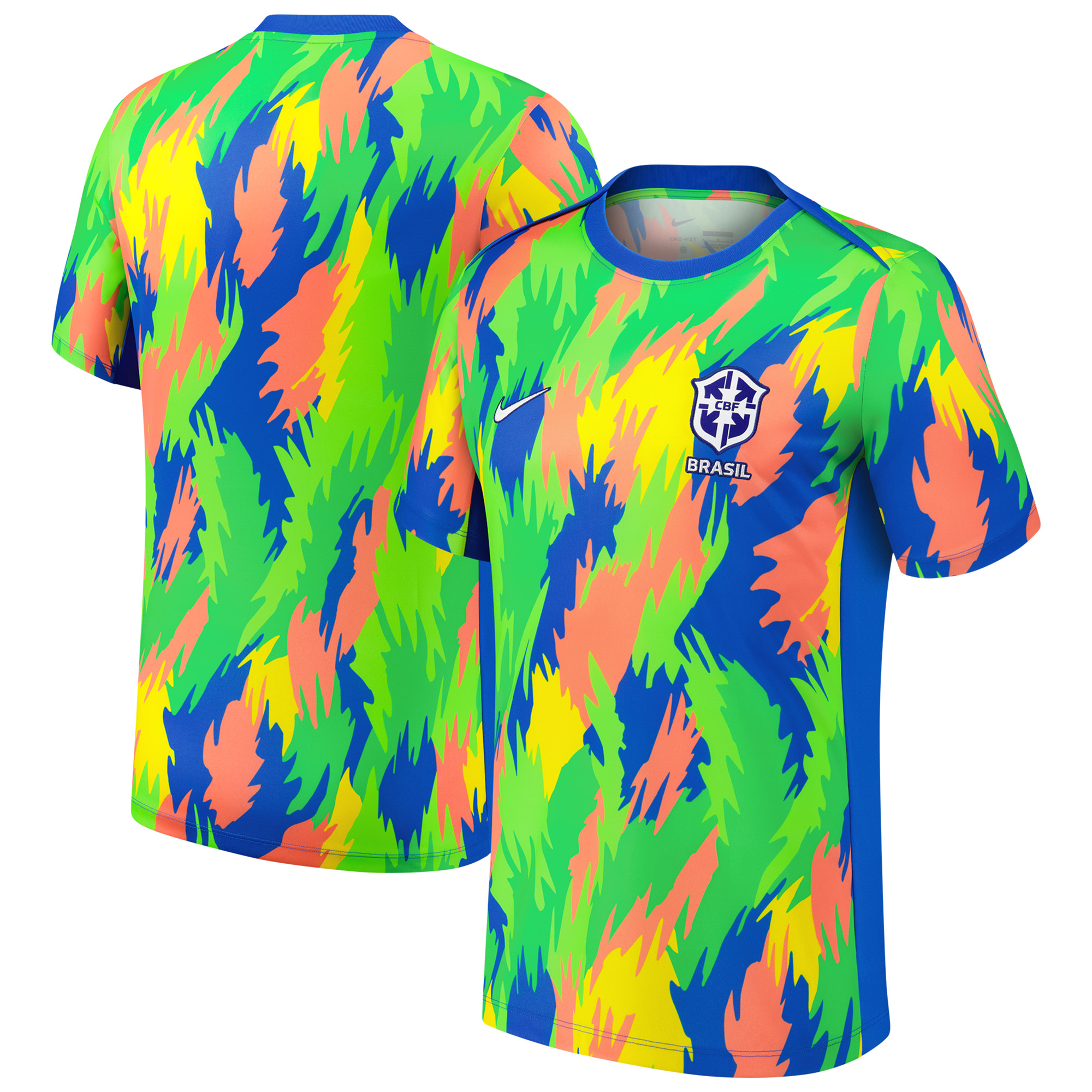 Brazil National Team 2025 Academy Pro Pre Match Performance Top Blue Men