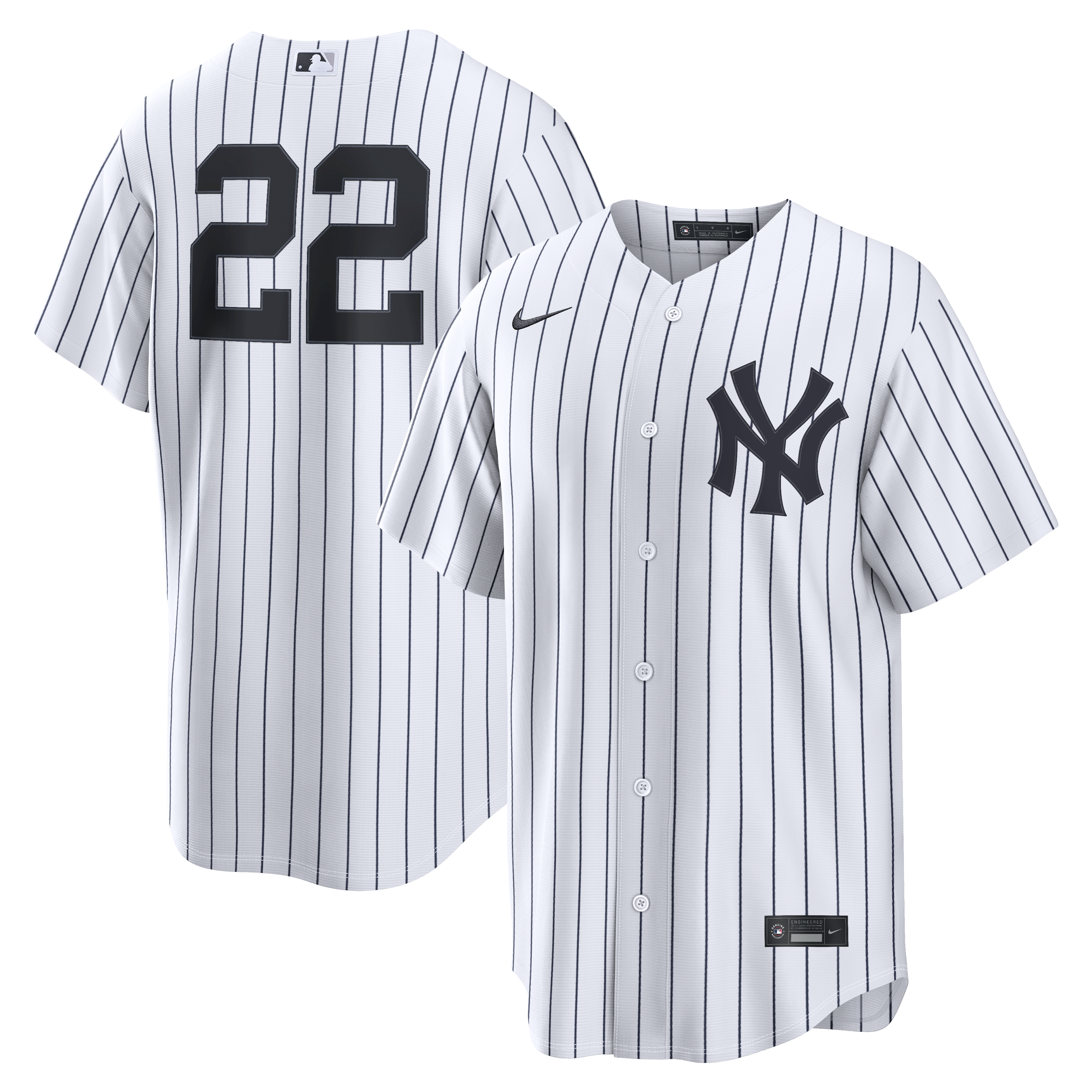 Ben Rice New York Yankees Home Replica Jersey White