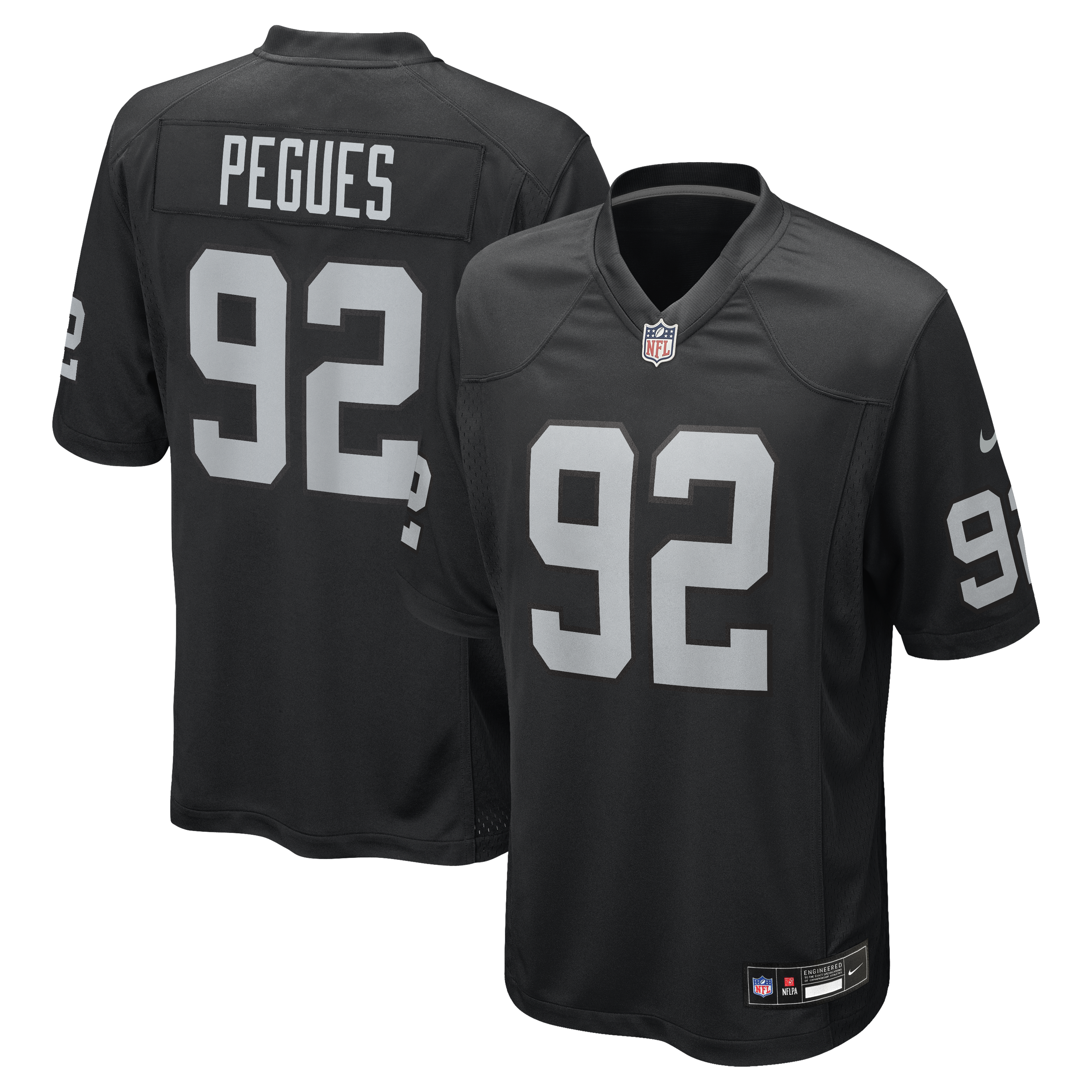 Jj Pegues Las Vegas Raiders Team Game Jersey Black